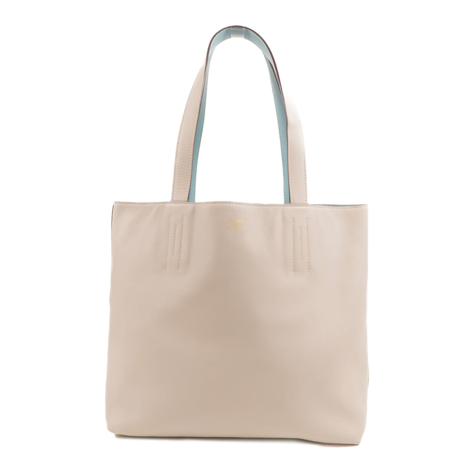 HERMES Swift皮革Double Sens 28肩背袋/手挽袋Colvert/Bleu Atoll