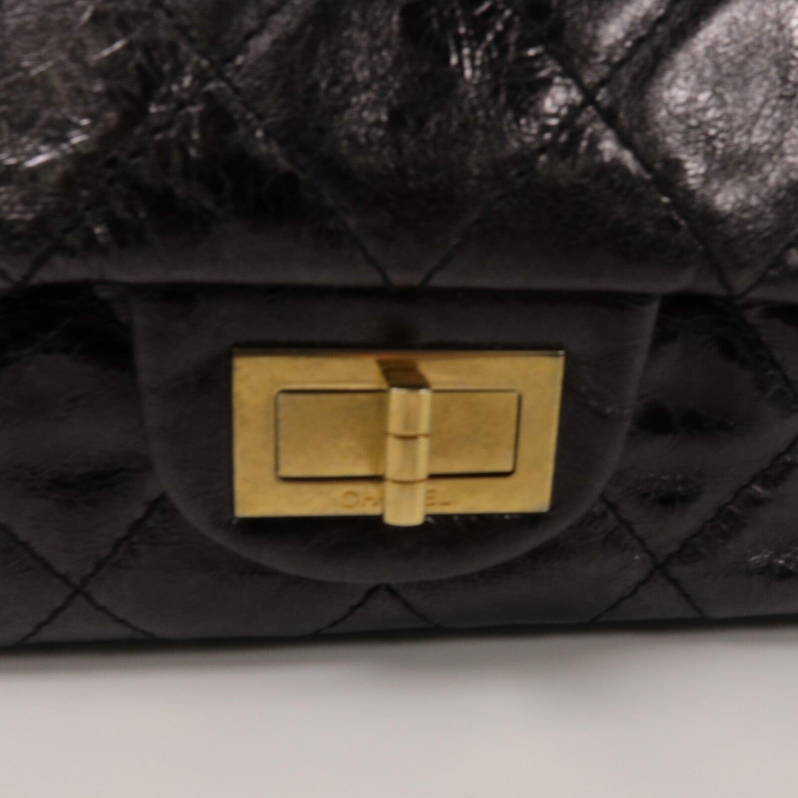 CHANEL 羊皮皮革2.55 XL鏈帶肩背袋