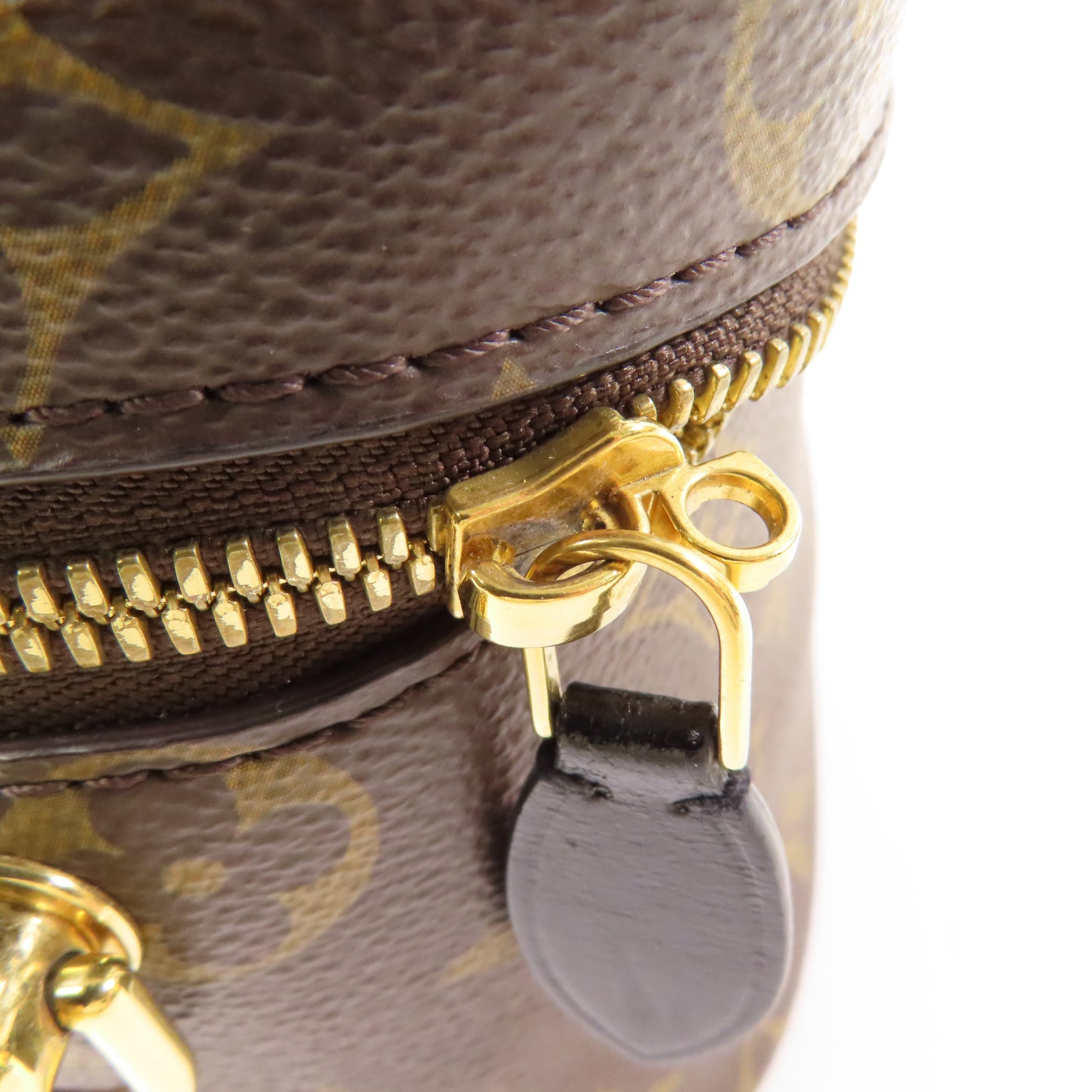 LOUIS VUITTON Monogram Reverse Vanity PM金扣手挽肩背兩用袋棕色