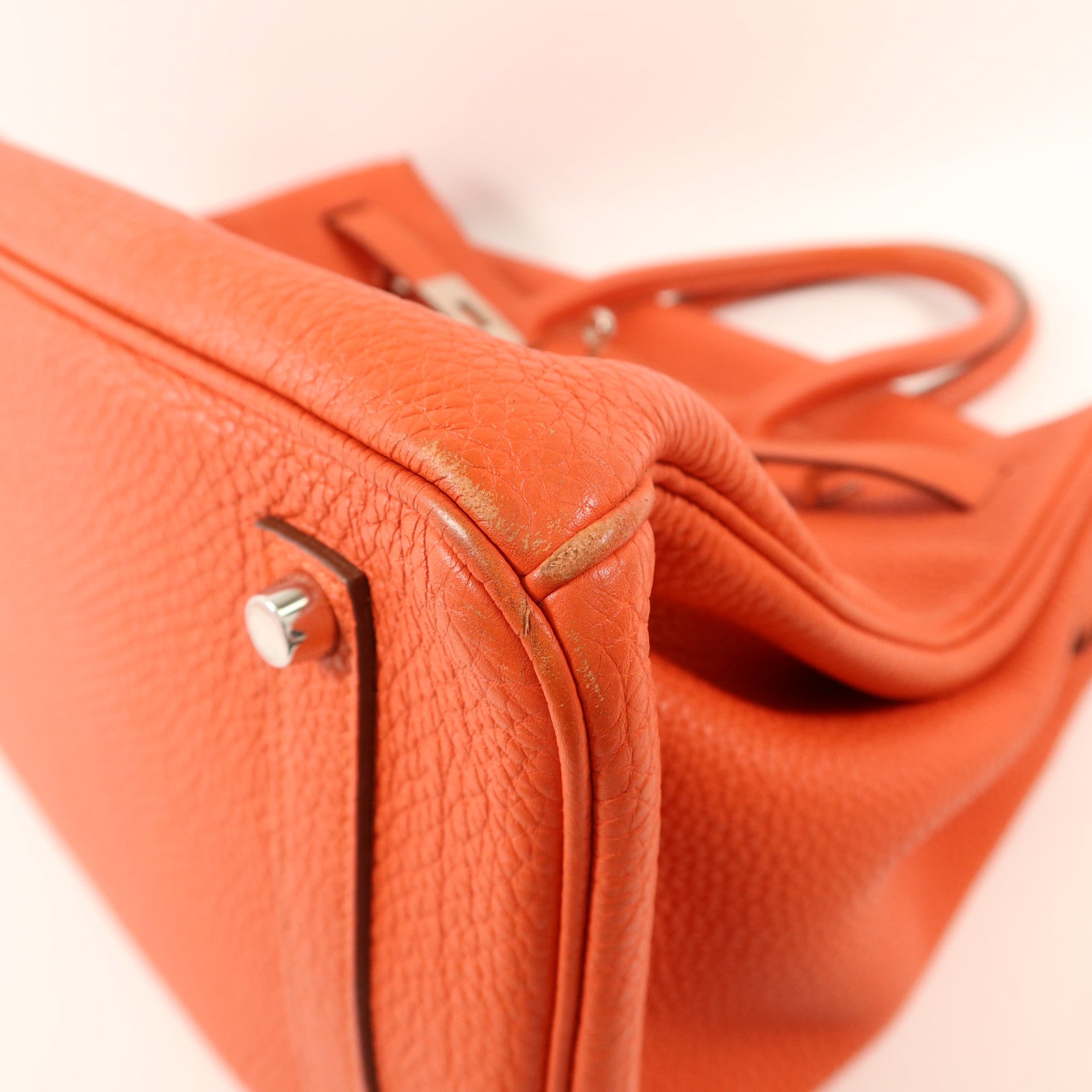 HERMES Clemence皮革Birkin 35銀扣手挽袋