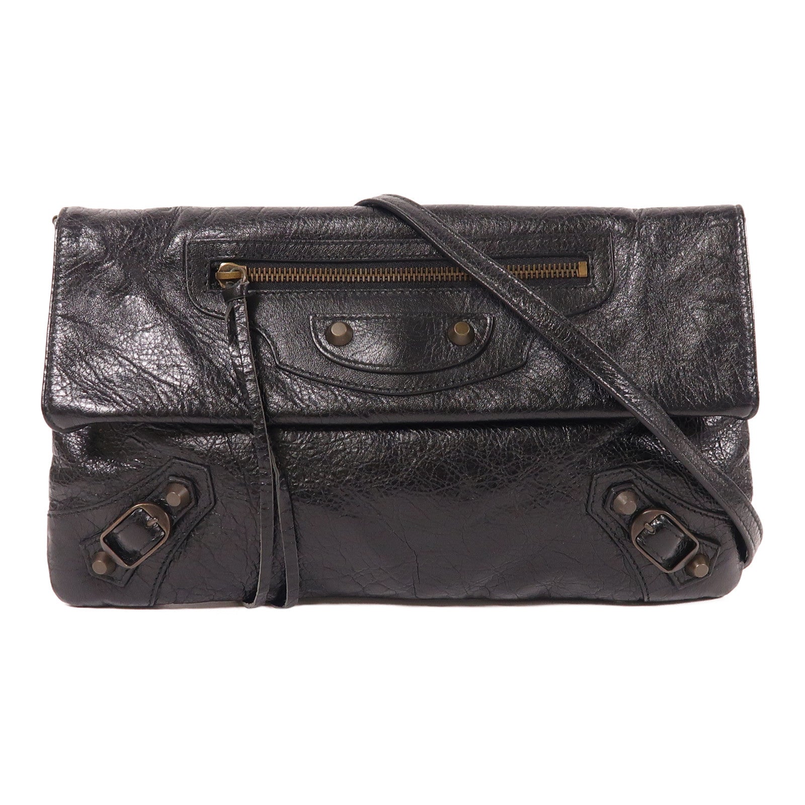 BALENCIAGA 牛皮皮革Envelop Clutch金扣肩背袋/手拿包