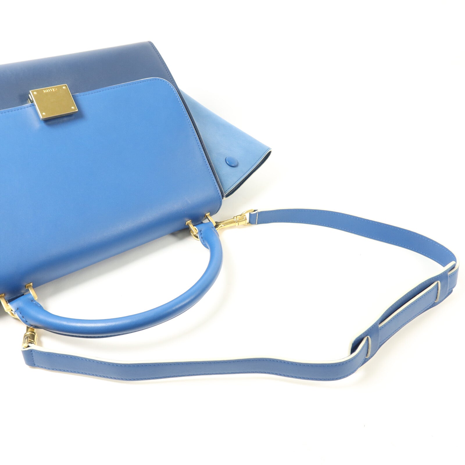 CELINE 牛皮皮革Trapeze Small手挽肩背兩用袋
