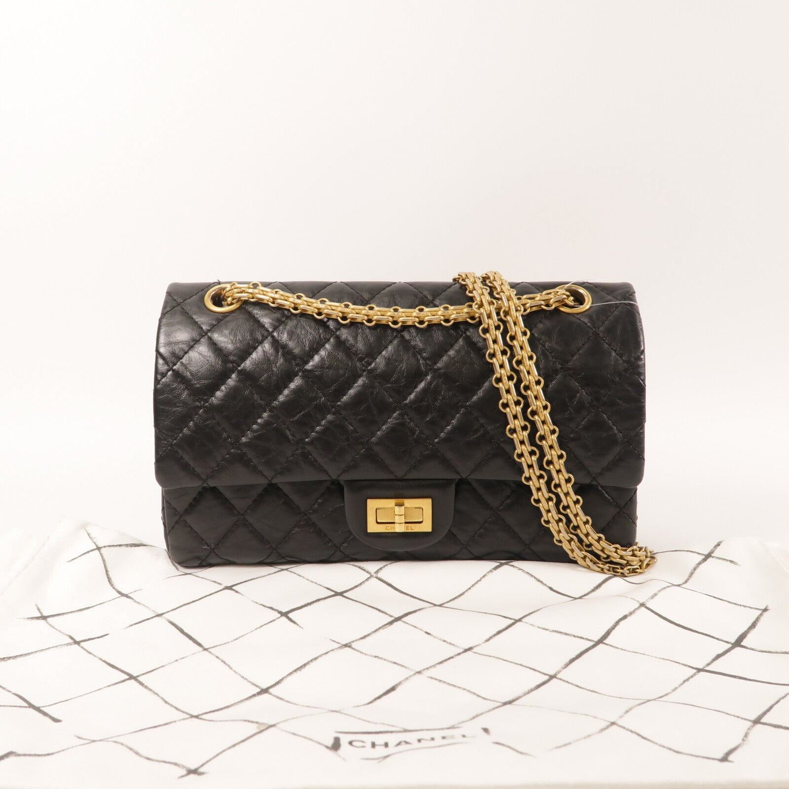CHANEL 牛皮皮革2.55 Small鏈帶肩背袋
