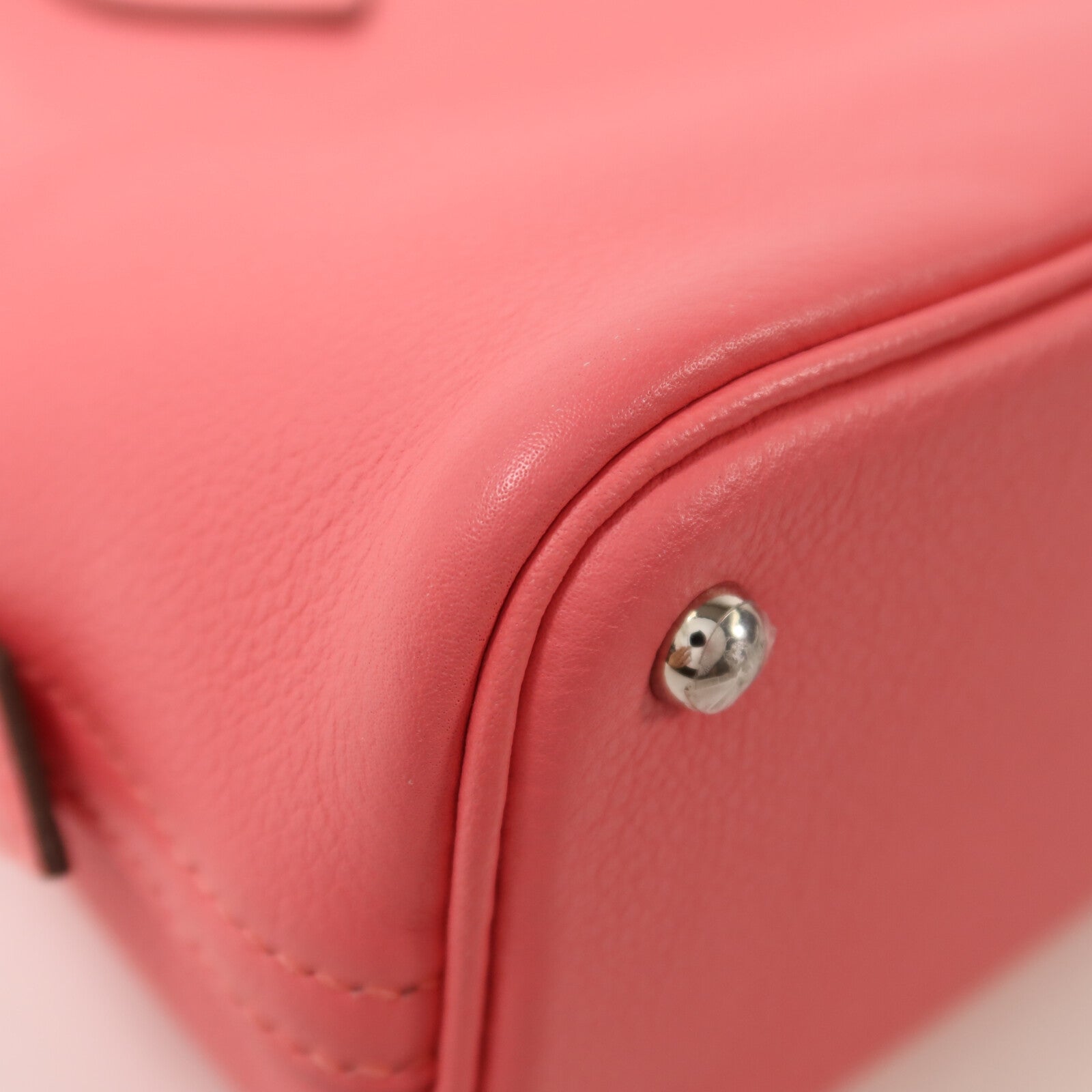 HERMES Evercolor皮革Mini Bolide 1923手挽肩背兩用袋Rose Azalee