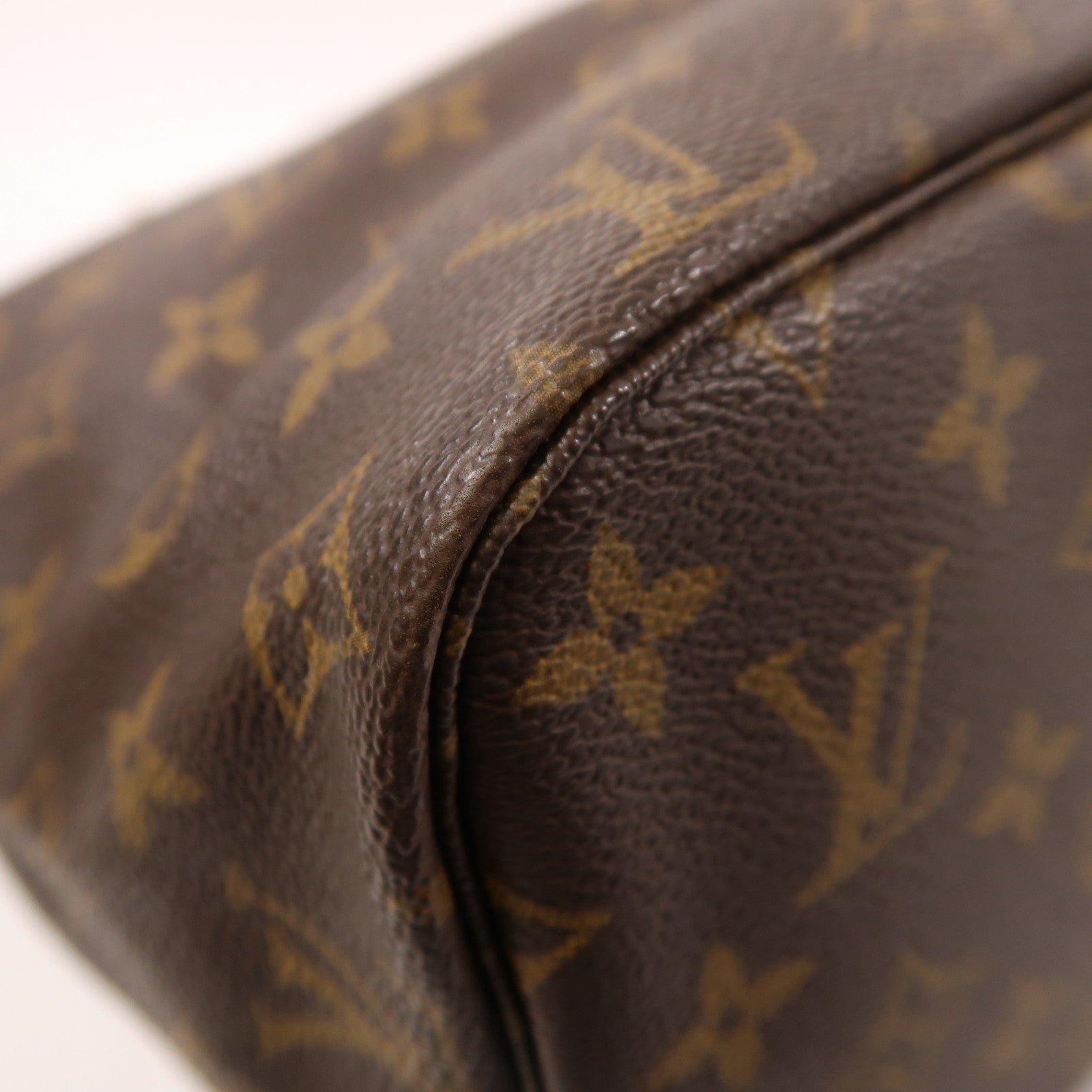 LOUIS VUITTON Monogram Neverfull MM金扣手挽袋