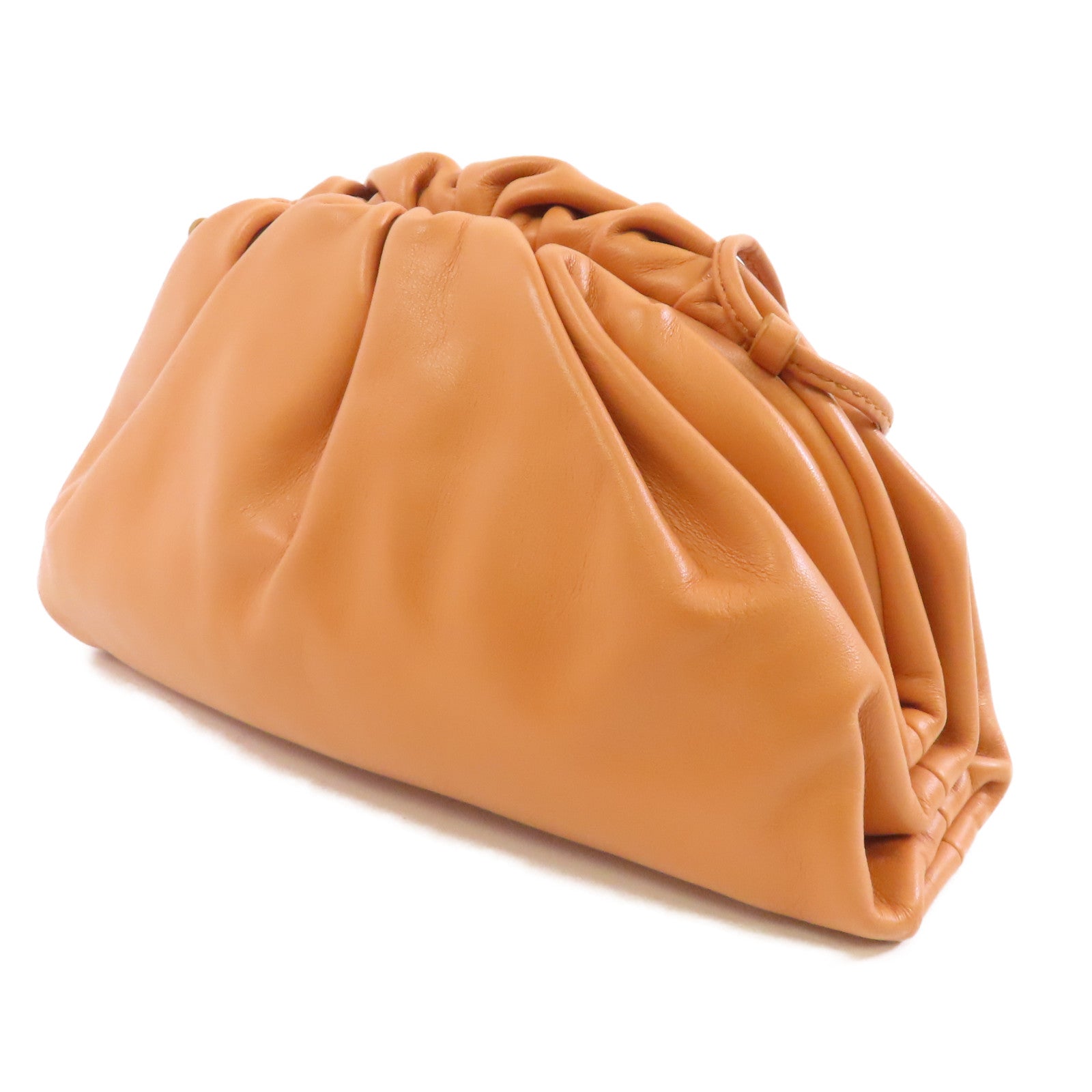 BOTTEGA VENETA 牛皮皮革Shoulder Bag金扣肩背袋棕色