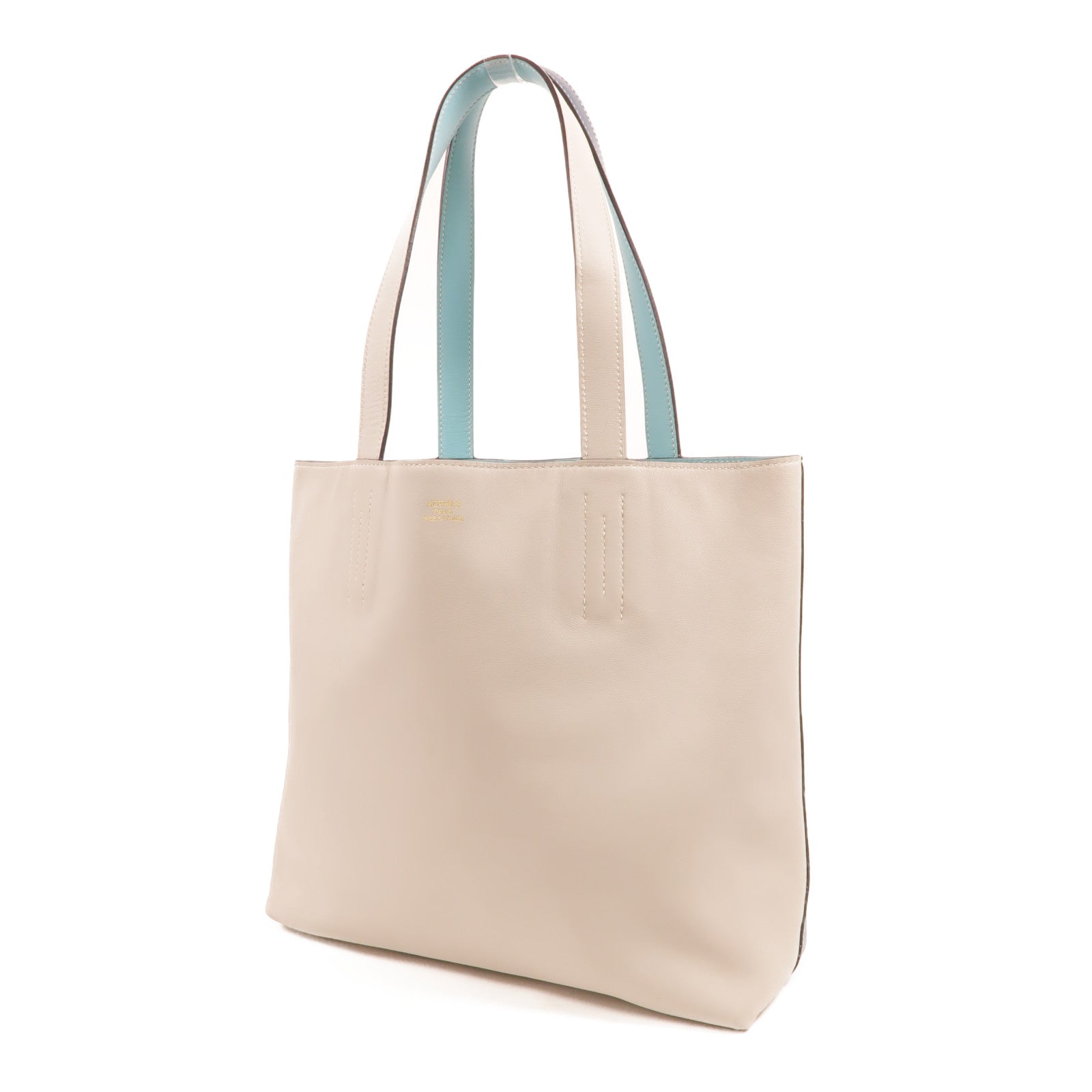 HERMES Swift皮革Double Sens 28肩背袋/手挽袋Colvert/Bleu Atoll