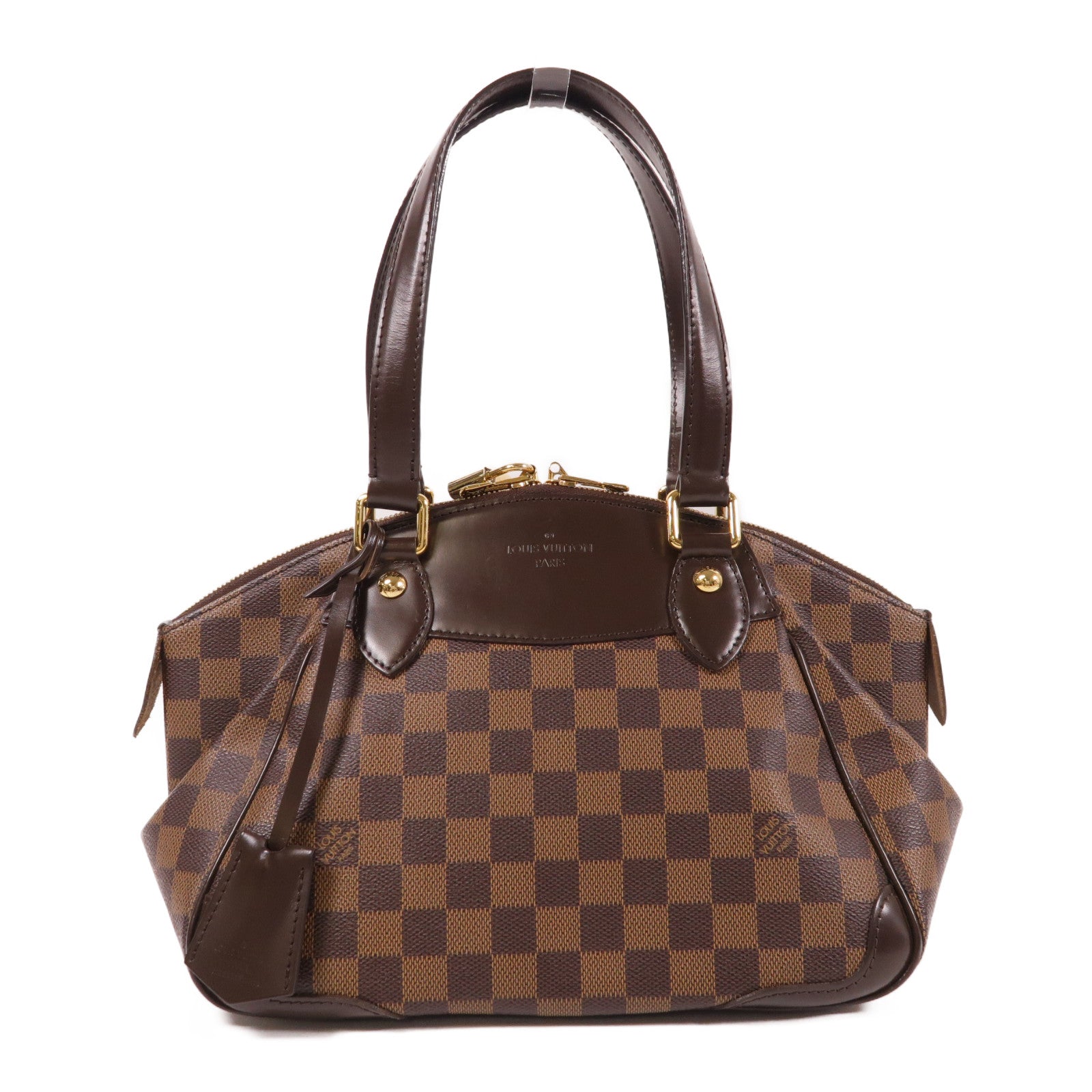LOUIS VUITTON 【激減優惠】Damier Verona PM金扣肩背袋棕色