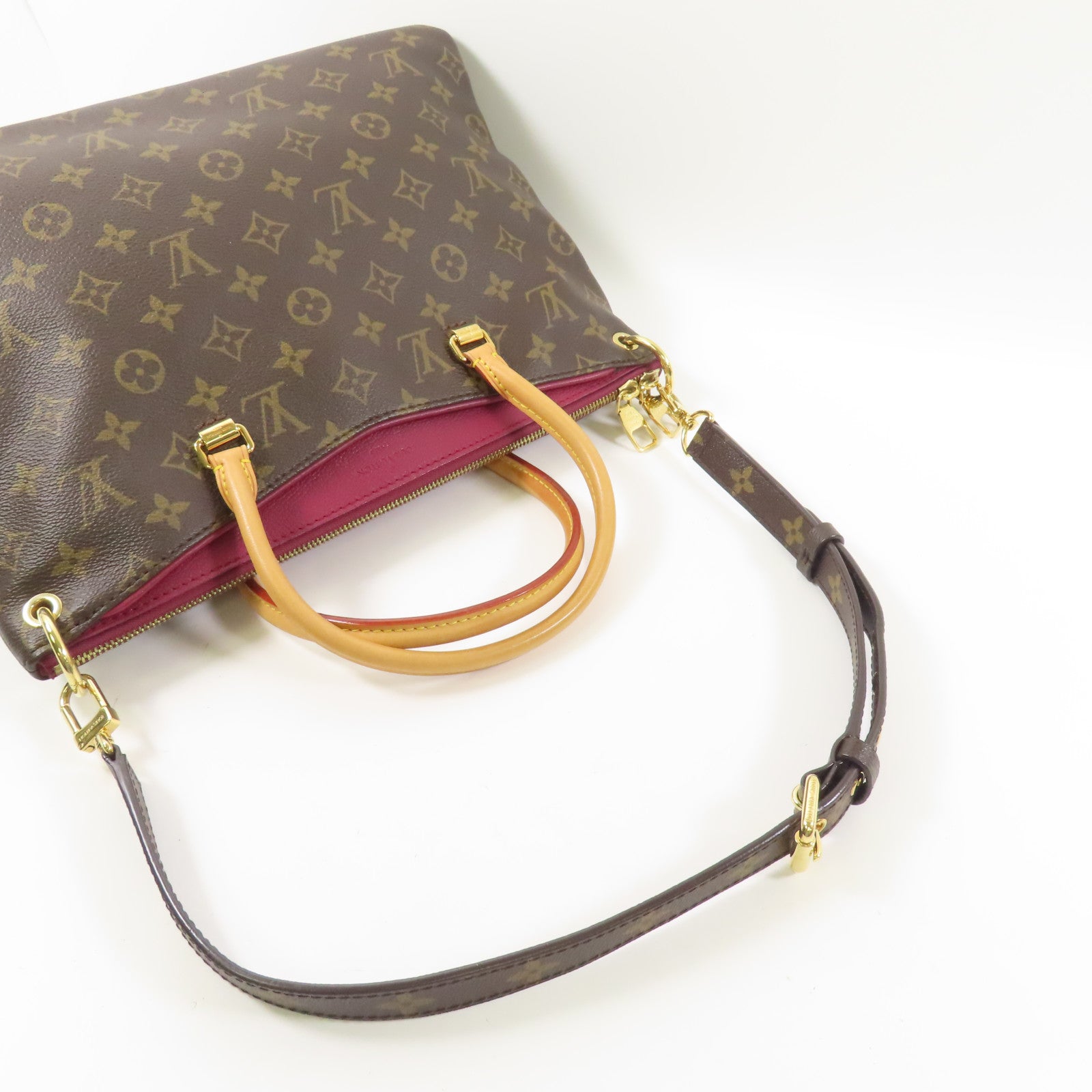 LOUIS VUITTON Monogram Pallas MM金扣手挽肩背兩用袋