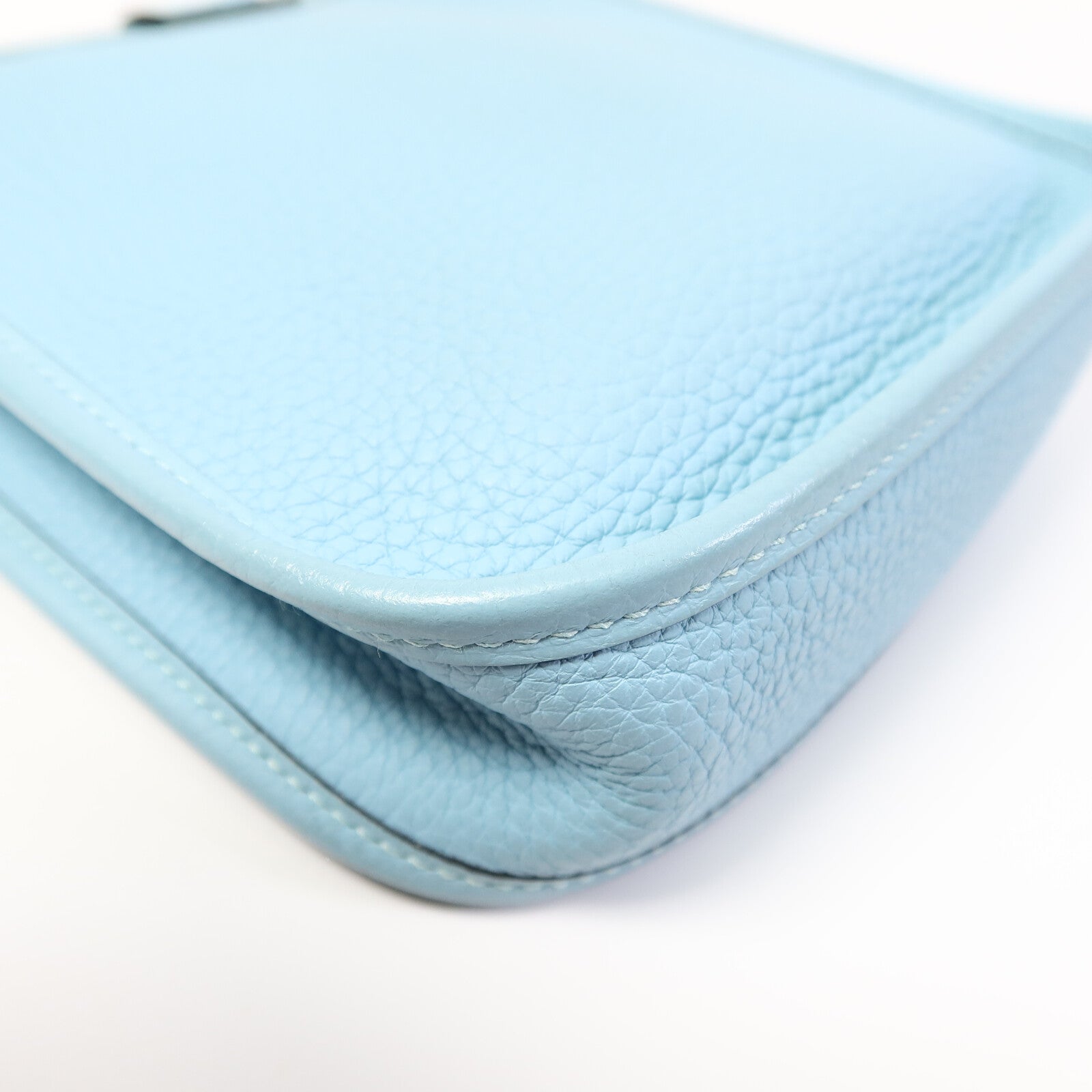 HERMES Evelyne TPM肩背袋Bleu Atoll
