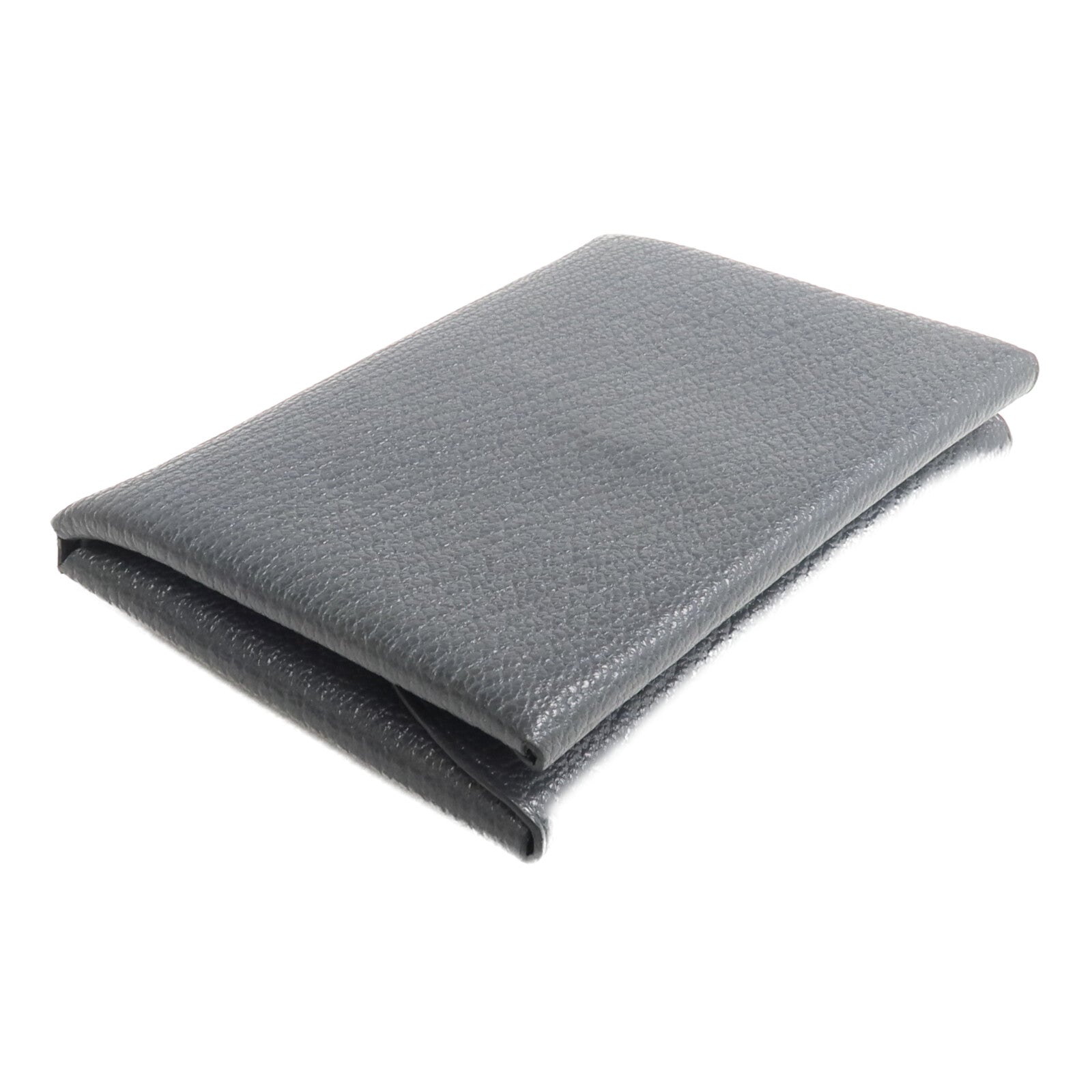 HERMES Evercolor皮革Calvi Duo卡片套Graphite