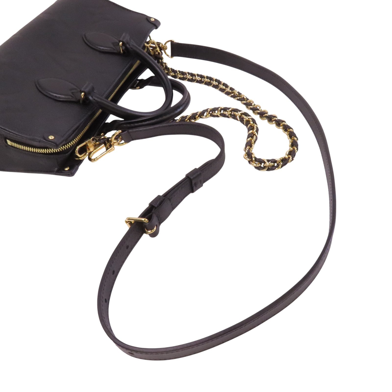 LOUIS VUITTON Monogram Empreinte OnTheGo East West金扣手挽肩背兩用袋