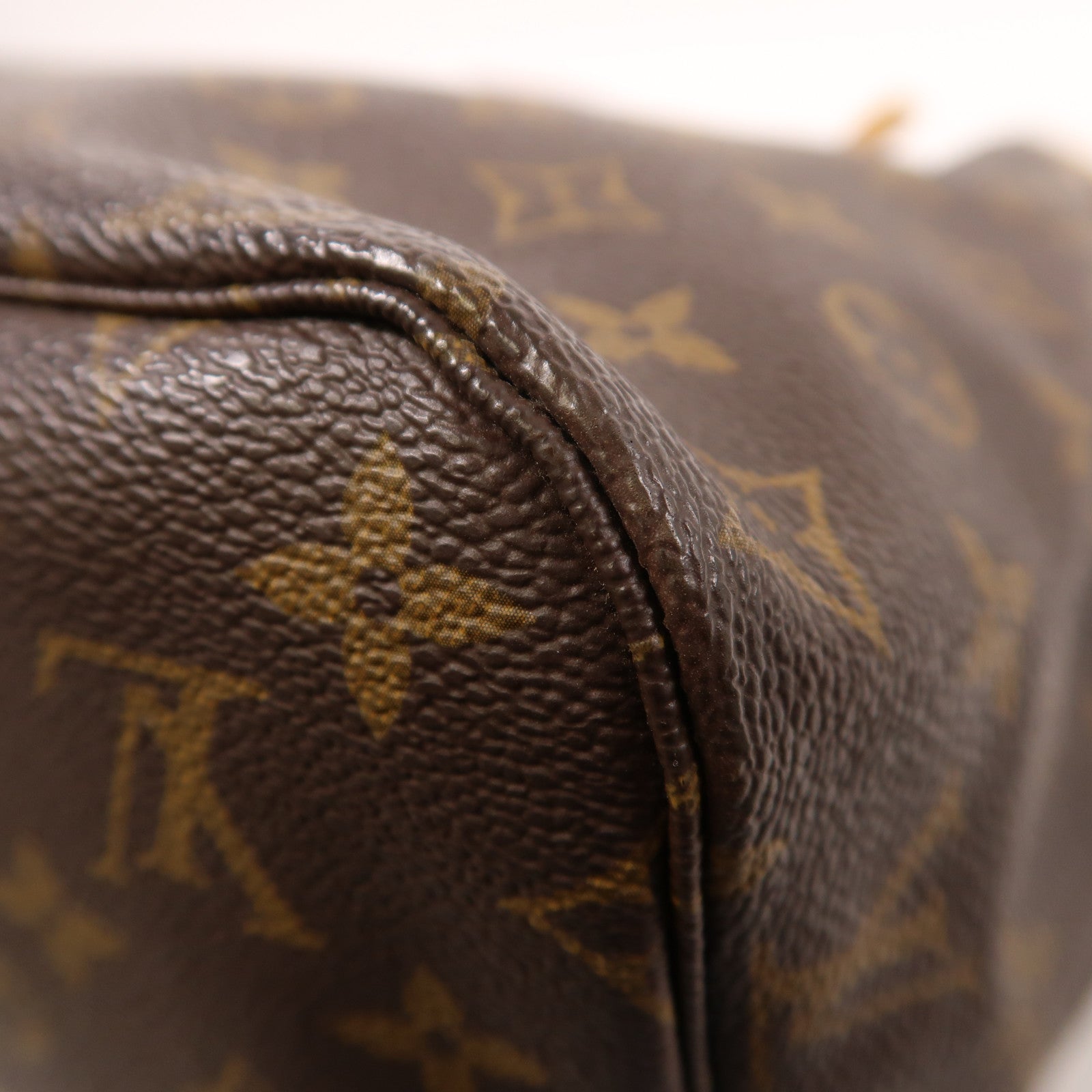 LOUIS VUITTON Monogram Neverfull MM金扣手挽袋