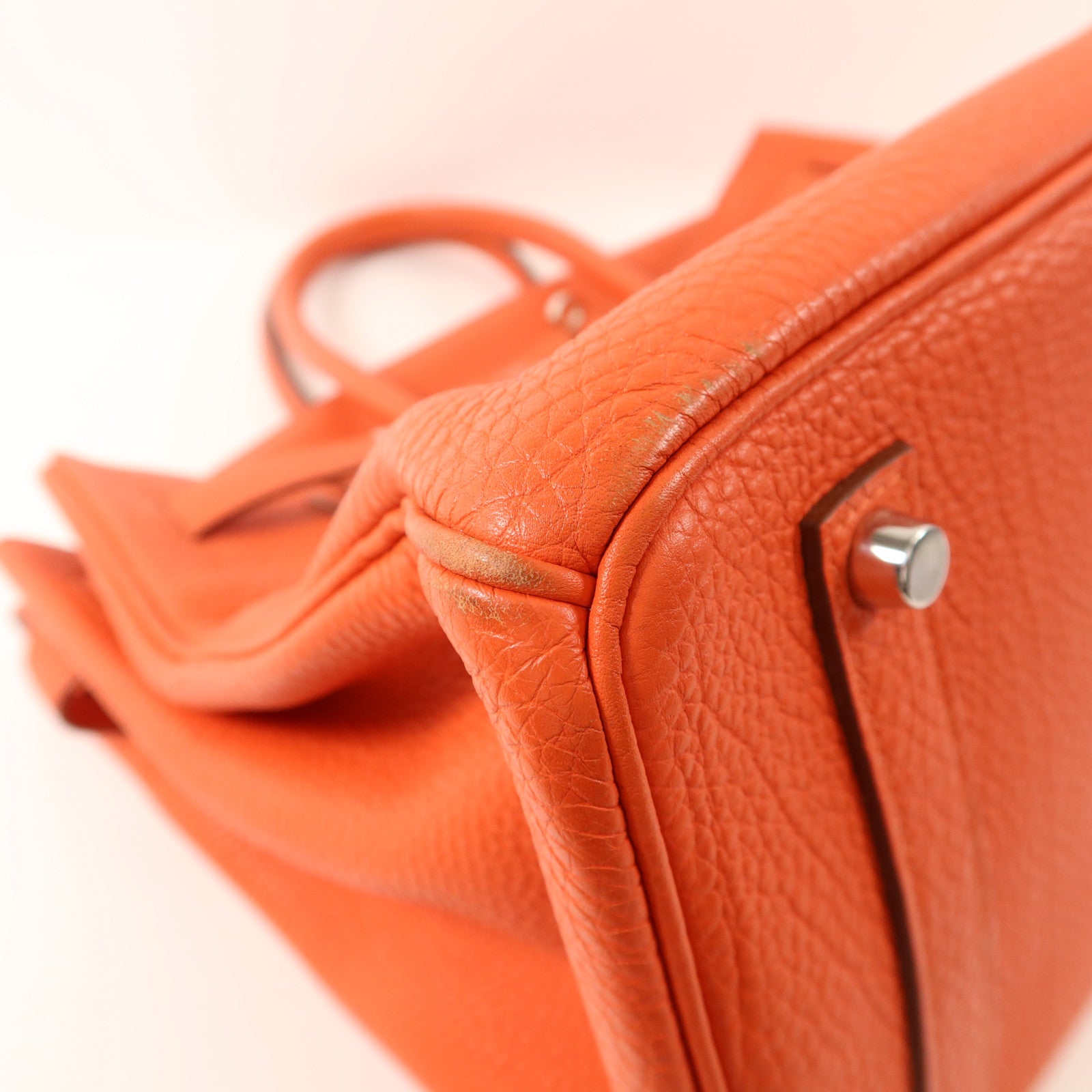 HERMES Clemence皮革Birkin 35銀扣手挽袋