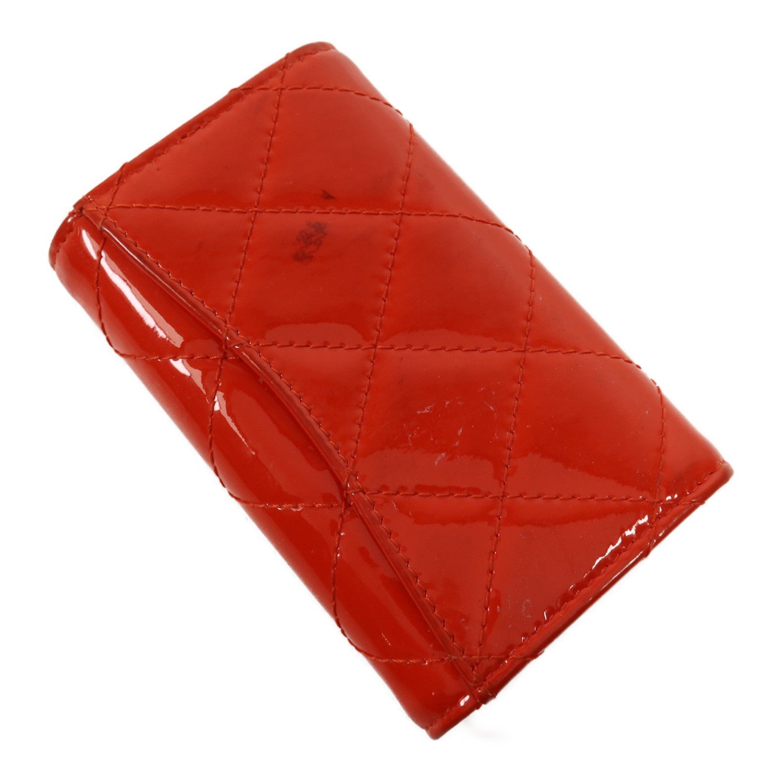 CHANEL 漆皮皮革Key Holder銀扣鑰匙包