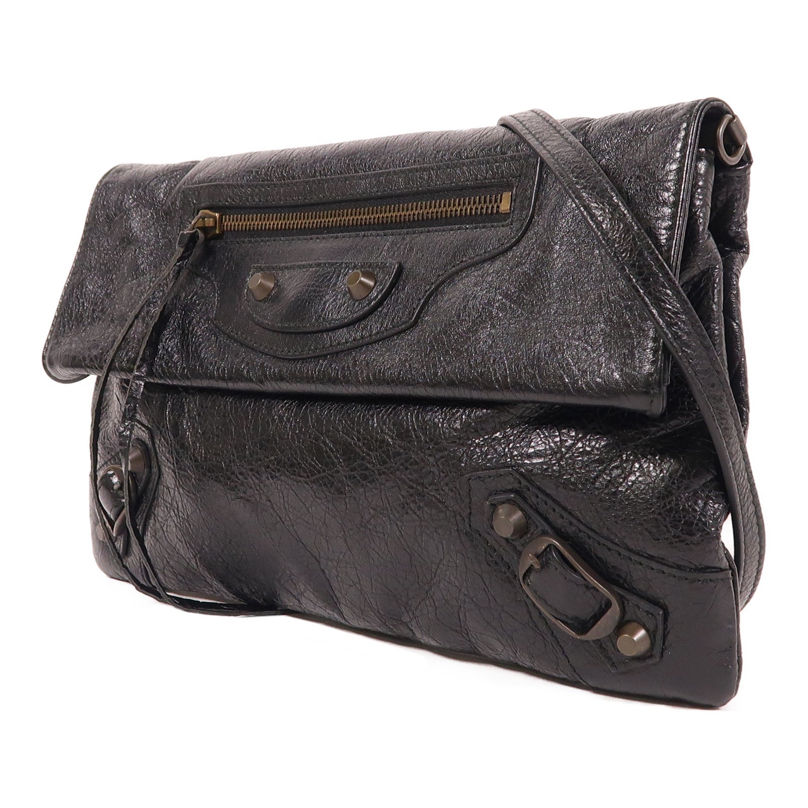 BALENCIAGA 牛皮皮革Envelop Clutch金扣肩背袋/手拿包