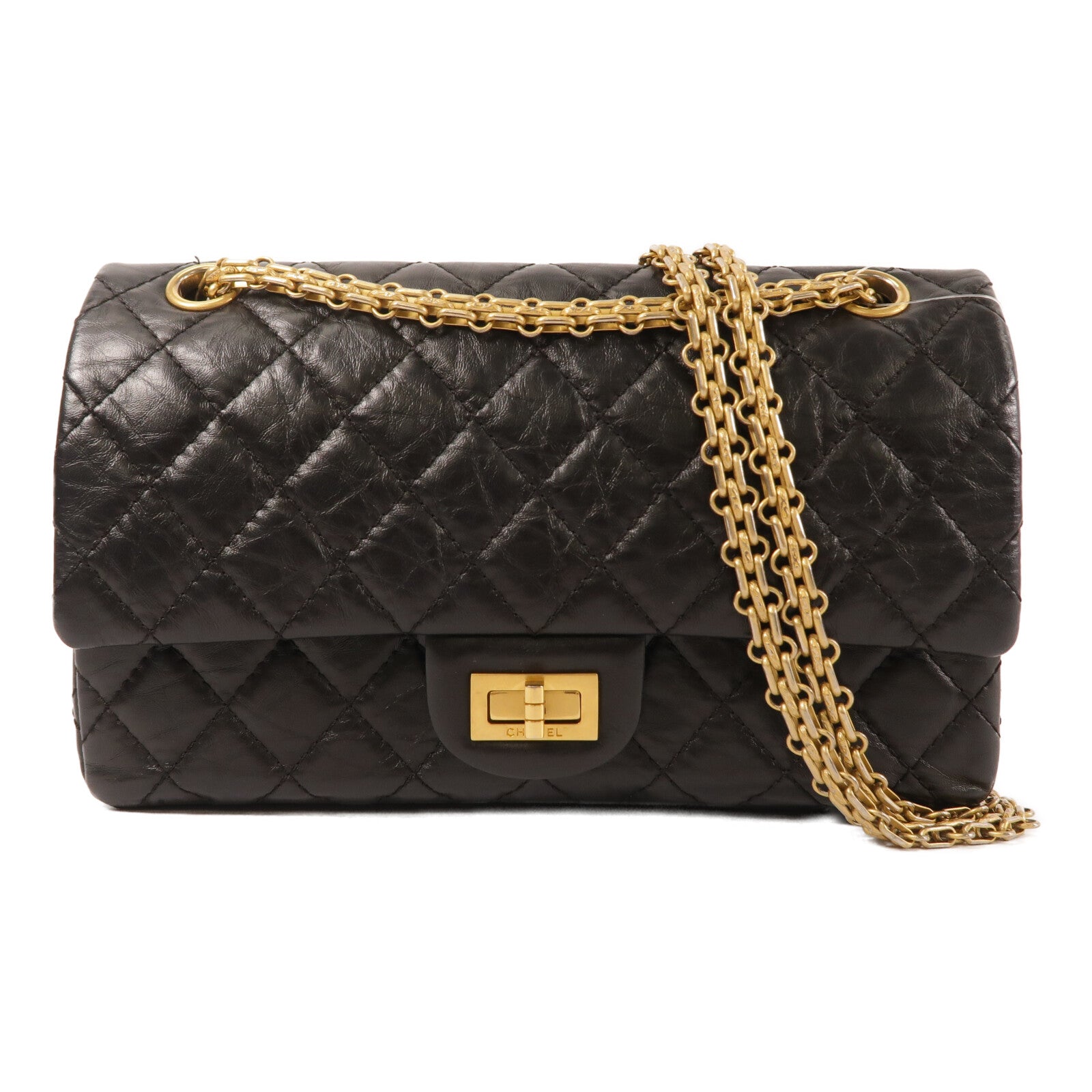 CHANEL 牛皮皮革2.55 Small鏈帶肩背袋