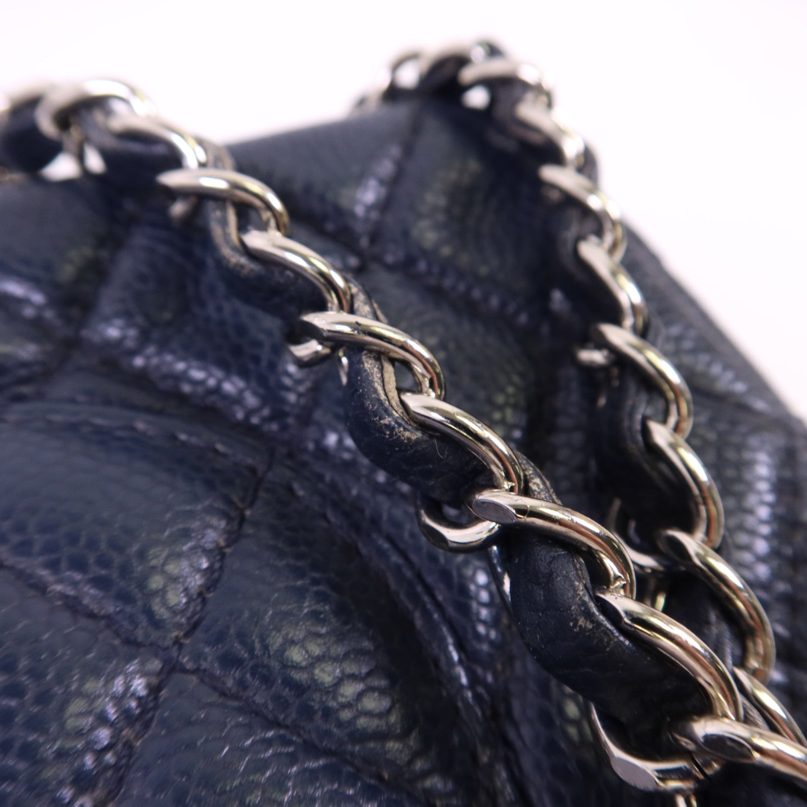 CHANEL 牛皮皮革Classic 25銀扣鏈帶肩背袋