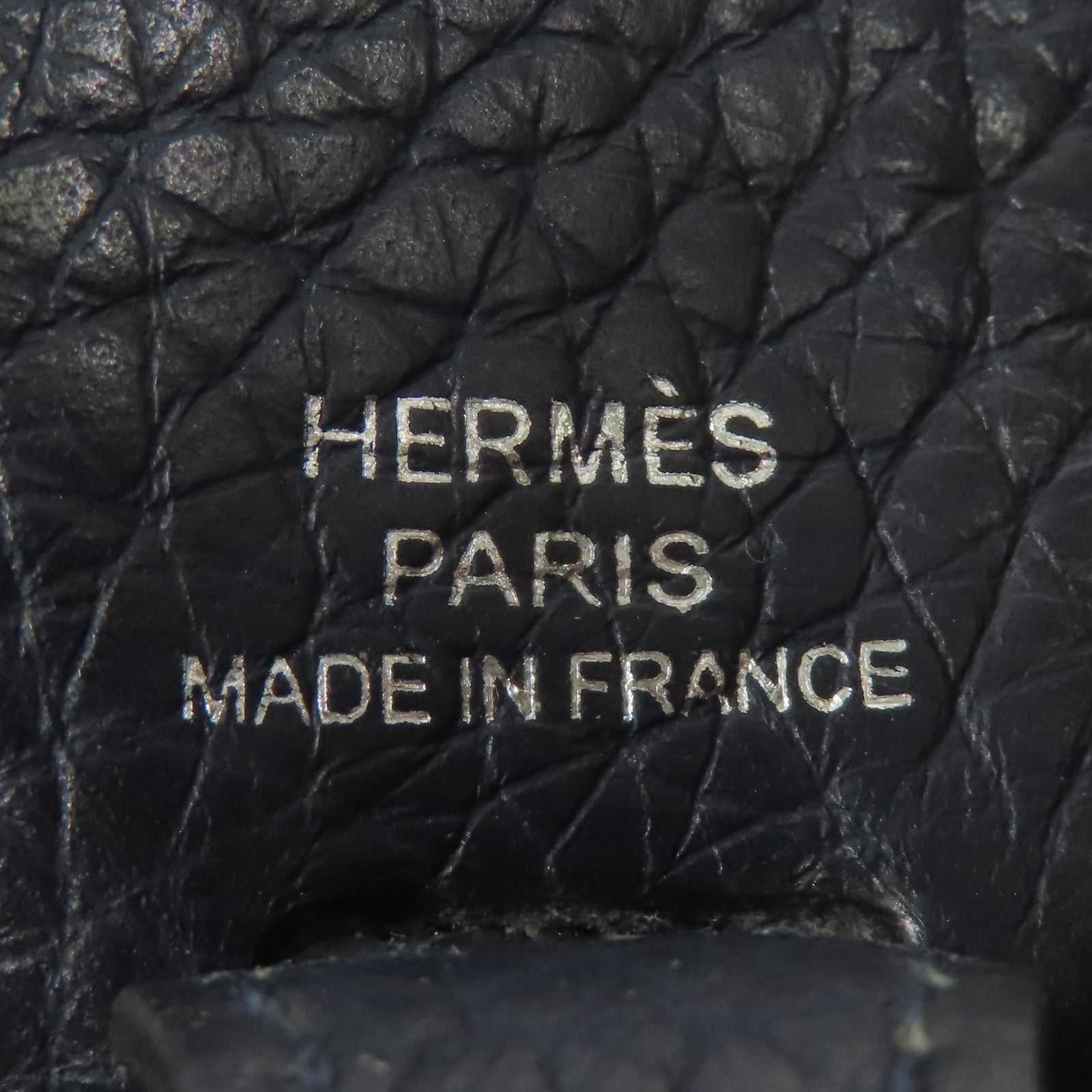 HERMES Clemence皮革Evelyne TPM銀扣肩背袋Bleu Ocean