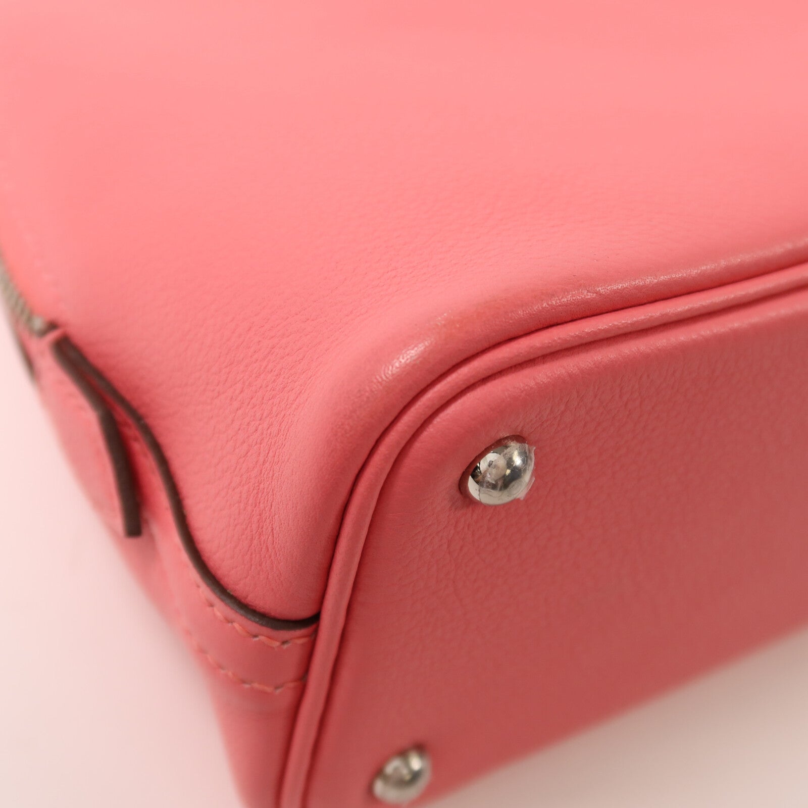 HERMES Evercolor皮革Mini Bolide 1923手挽肩背兩用袋Rose Azalee