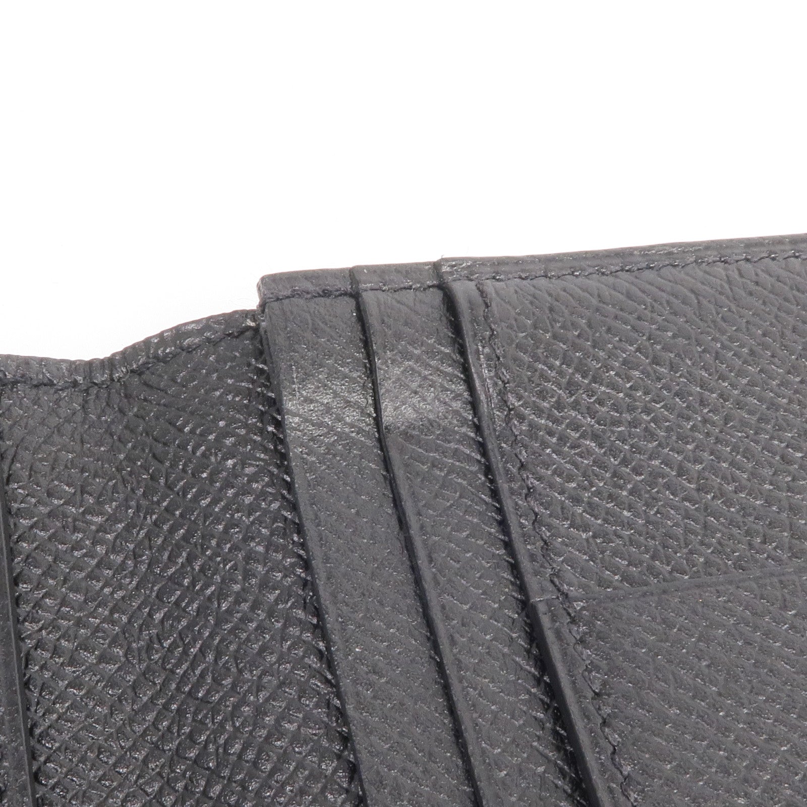 HERMES Epsom皮革Bearn Long Wallet銀扣長錢包Noir