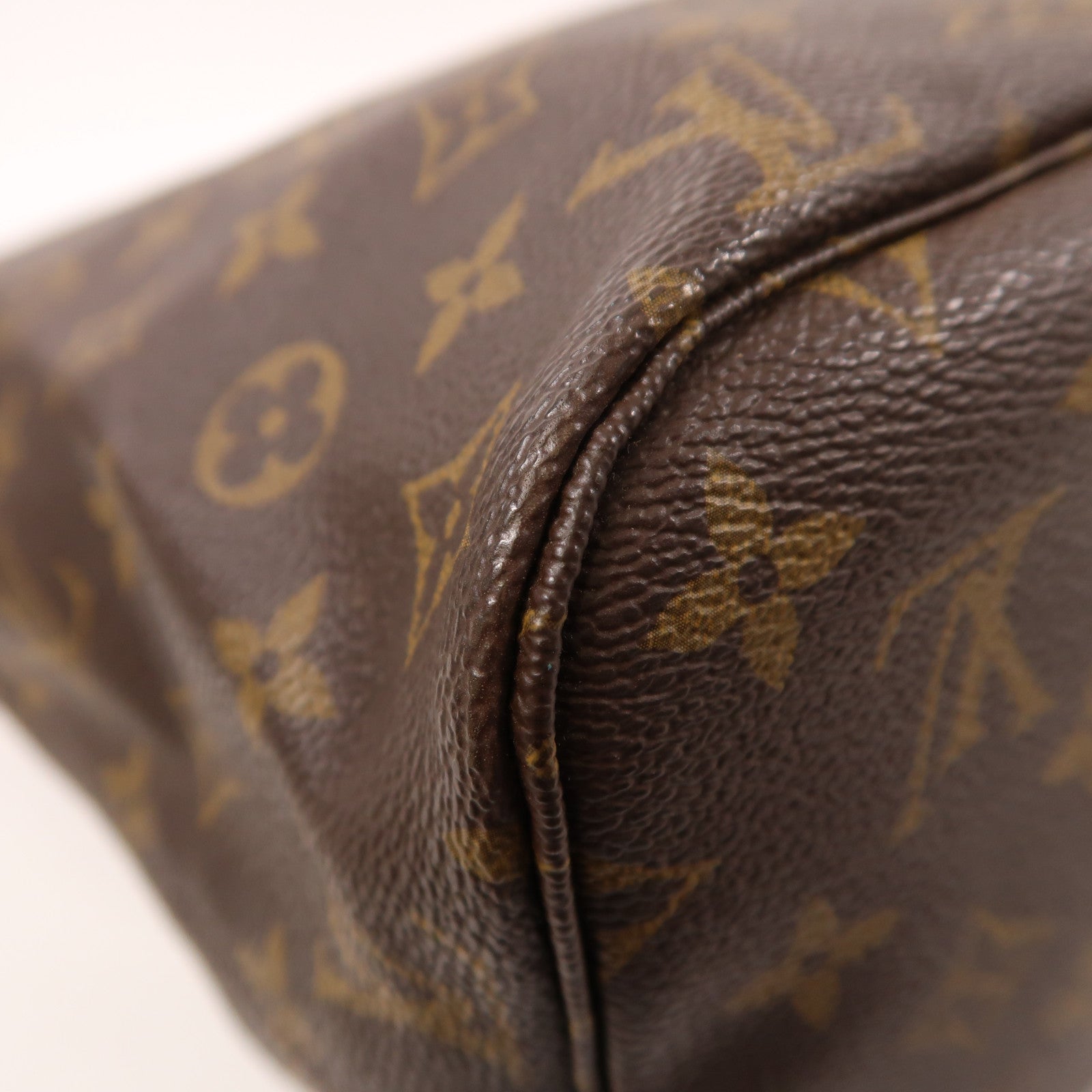 LOUIS VUITTON Monogram Neverfull MM金扣手挽袋