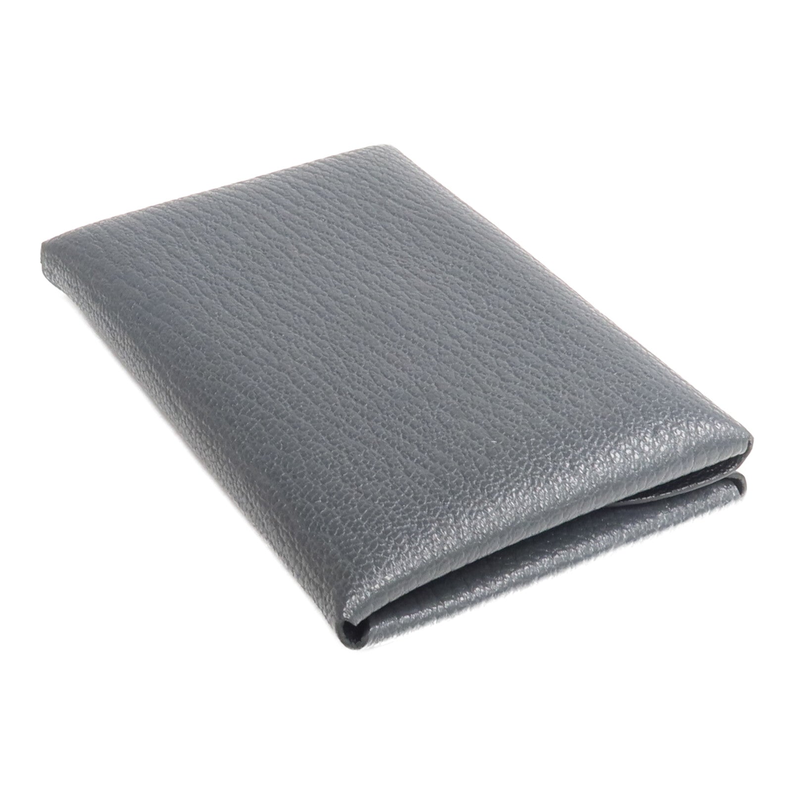 HERMES Evercolor皮革Calvi Duo卡片套Graphite
