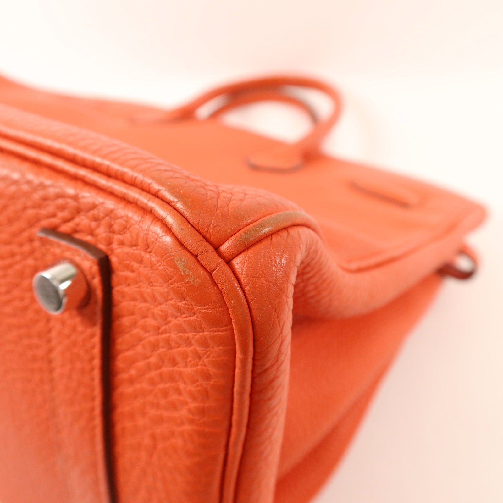 HERMES Clemence皮革Birkin 35銀扣手挽袋