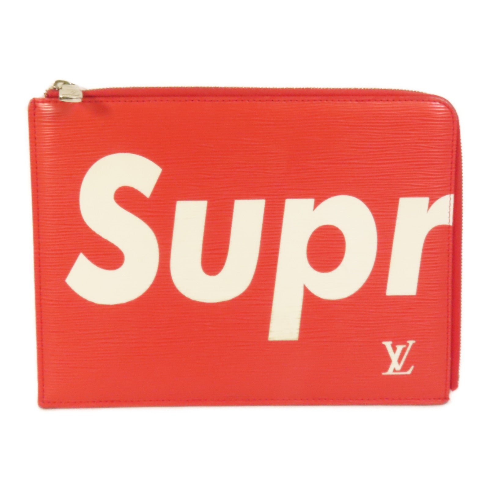 LOUIS VUITTON Epi Supreme Pochette Jules GM銀扣手拿包