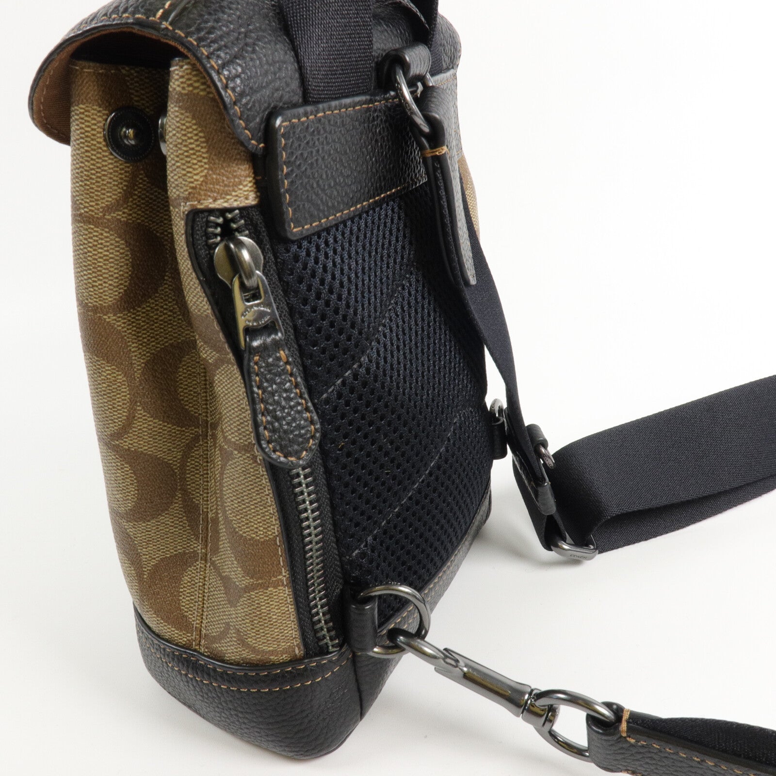 COACH 塗層帆布Hudson Small Pack肩背袋