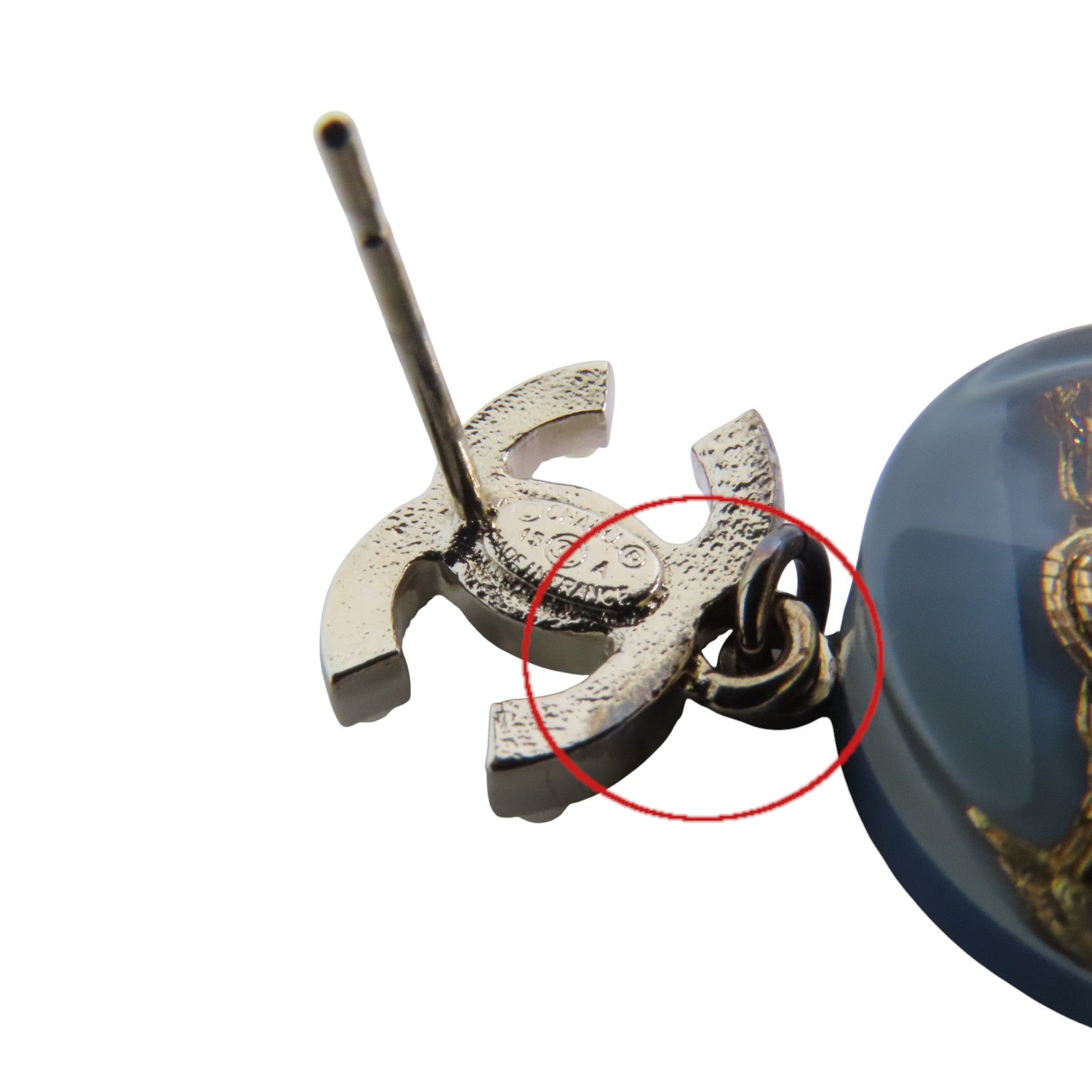 CHANEL 金屬/仿珍珠/PVC Earrings銀扣耳環