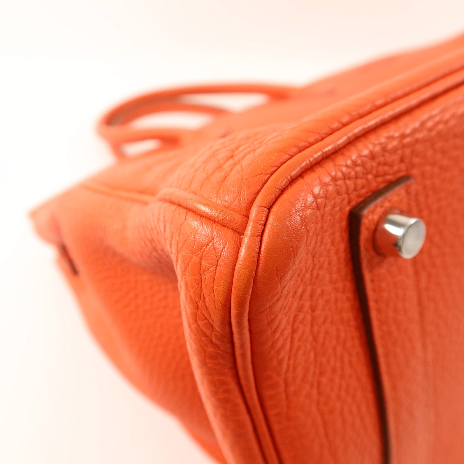 HERMES Clemence皮革Birkin 35銀扣手挽袋