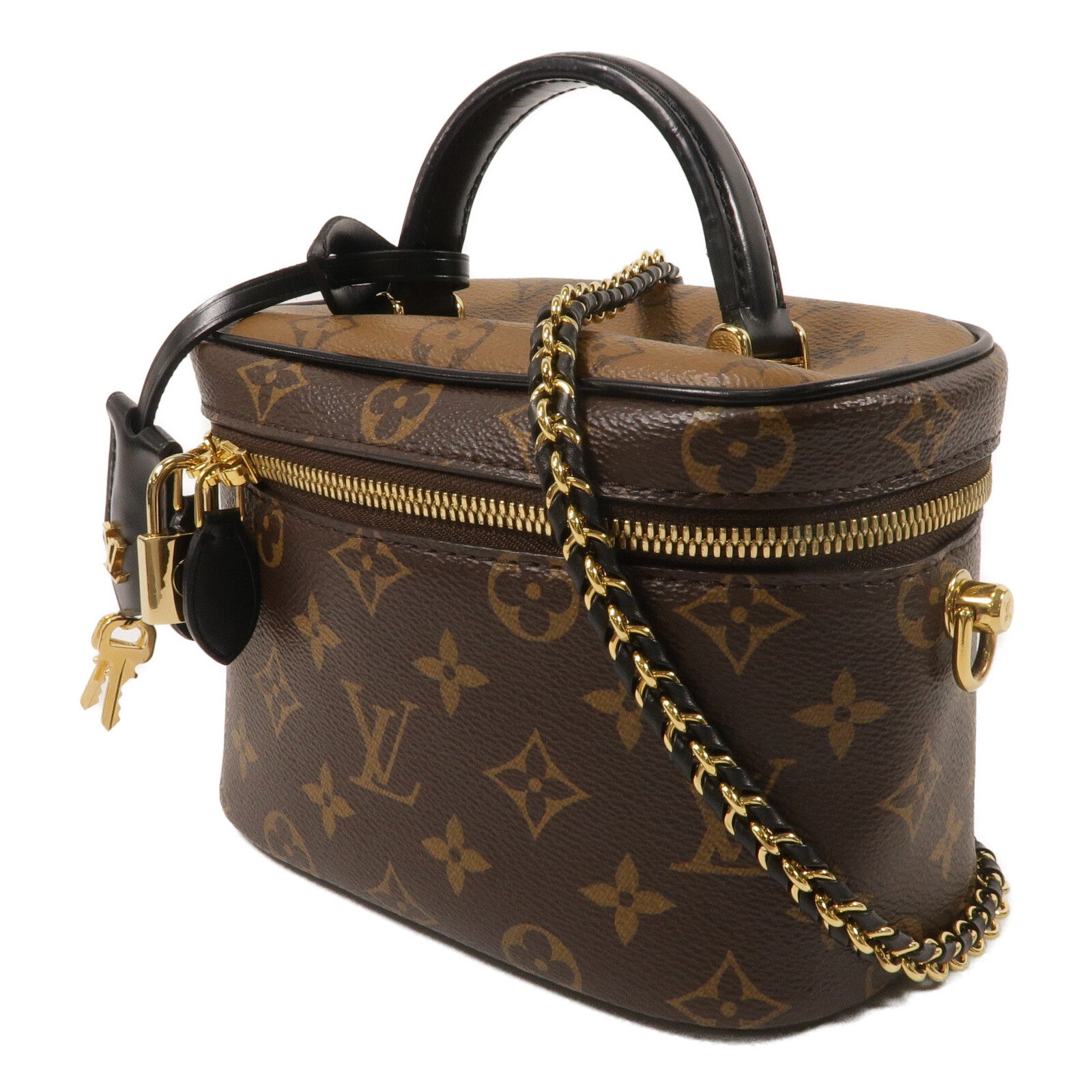 LOUIS VUITTON Monogram Reverse Vanity PM手挽肩背兩用袋