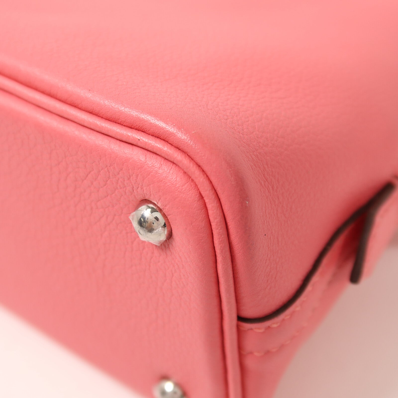 HERMES Evercolor皮革Mini Bolide 1923手挽肩背兩用袋Rose Azalee
