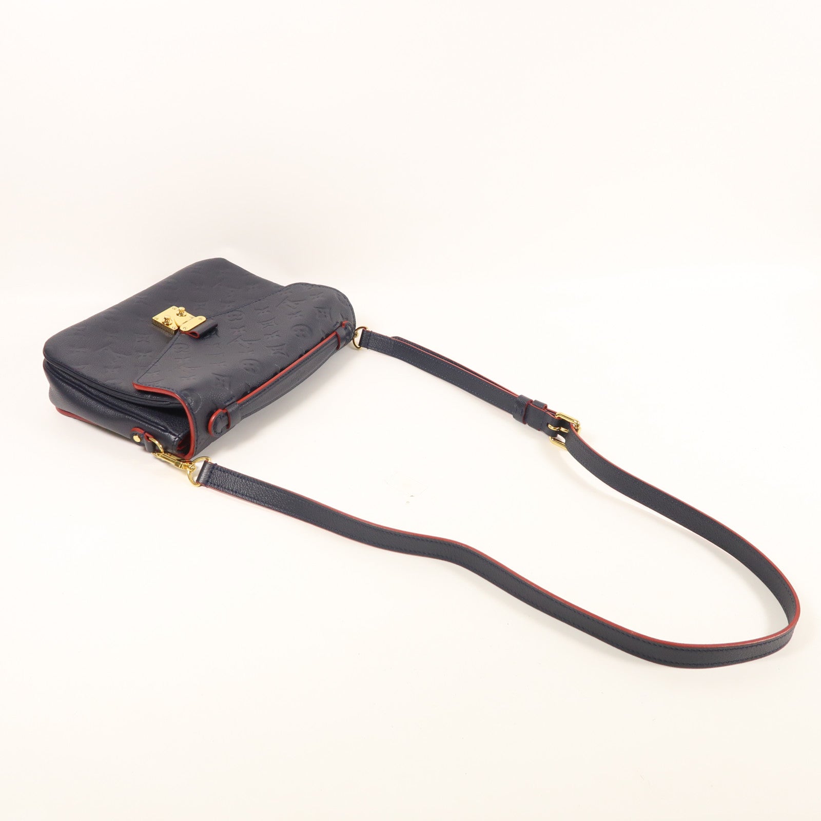 LOUIS VUITTON Monogram Empreinte Pochette Metis金扣手挽肩背兩用袋