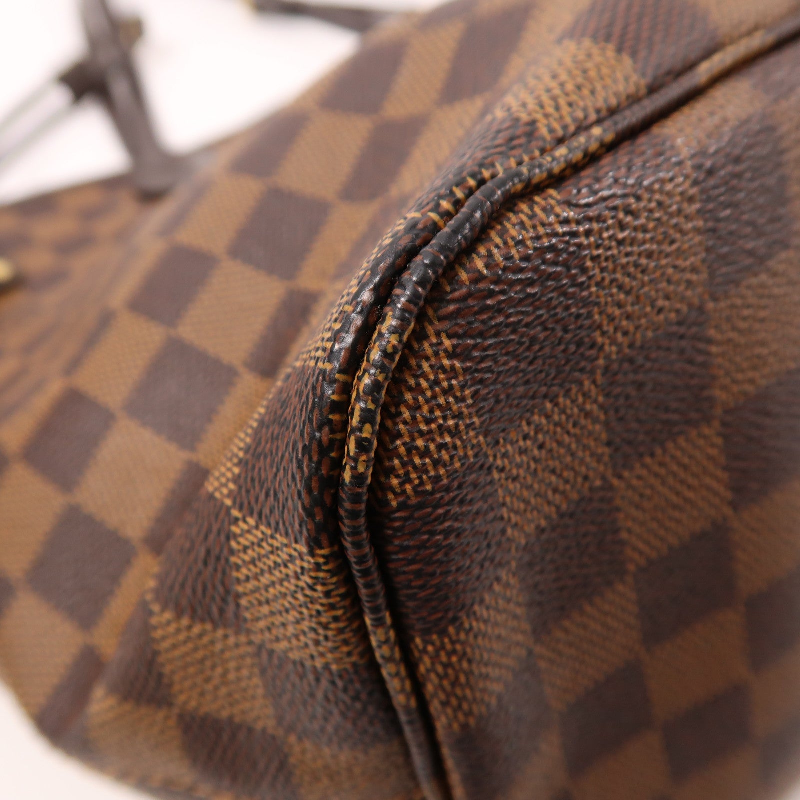 LOUIS VUITTON Damier Neverfull MM金扣肩背袋/手挽袋