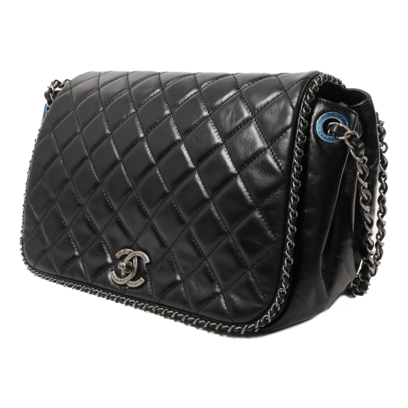 CHANEL 牛皮皮革Chain Shoulder鏈帶肩背袋