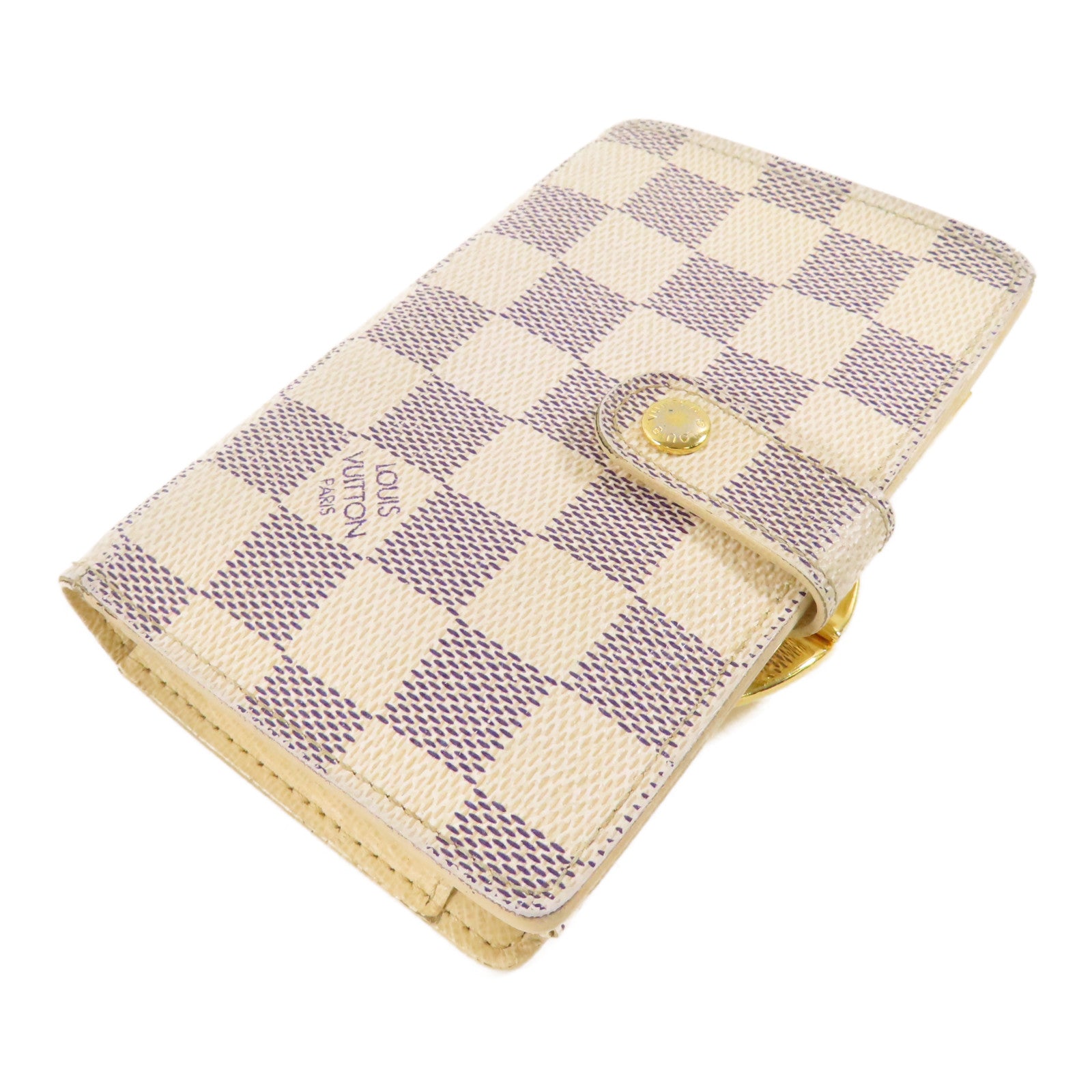 LOUIS VUITTON 【激減優惠】Damier Azur Portefeuille Viennois Wallet金扣錢包