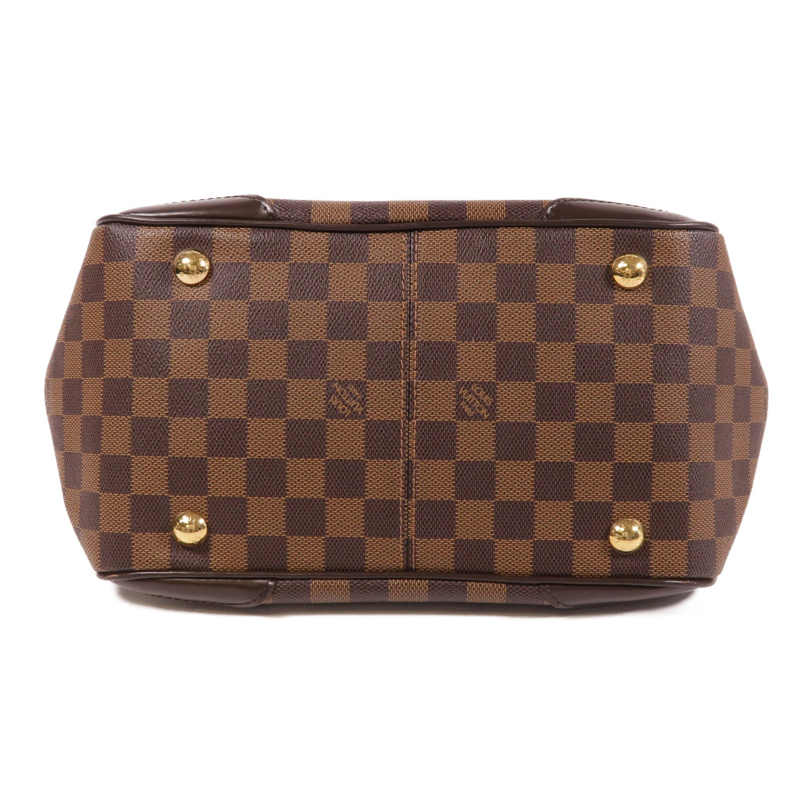 LOUIS VUITTON 【激減優惠】Damier Verona PM金扣肩背袋棕色