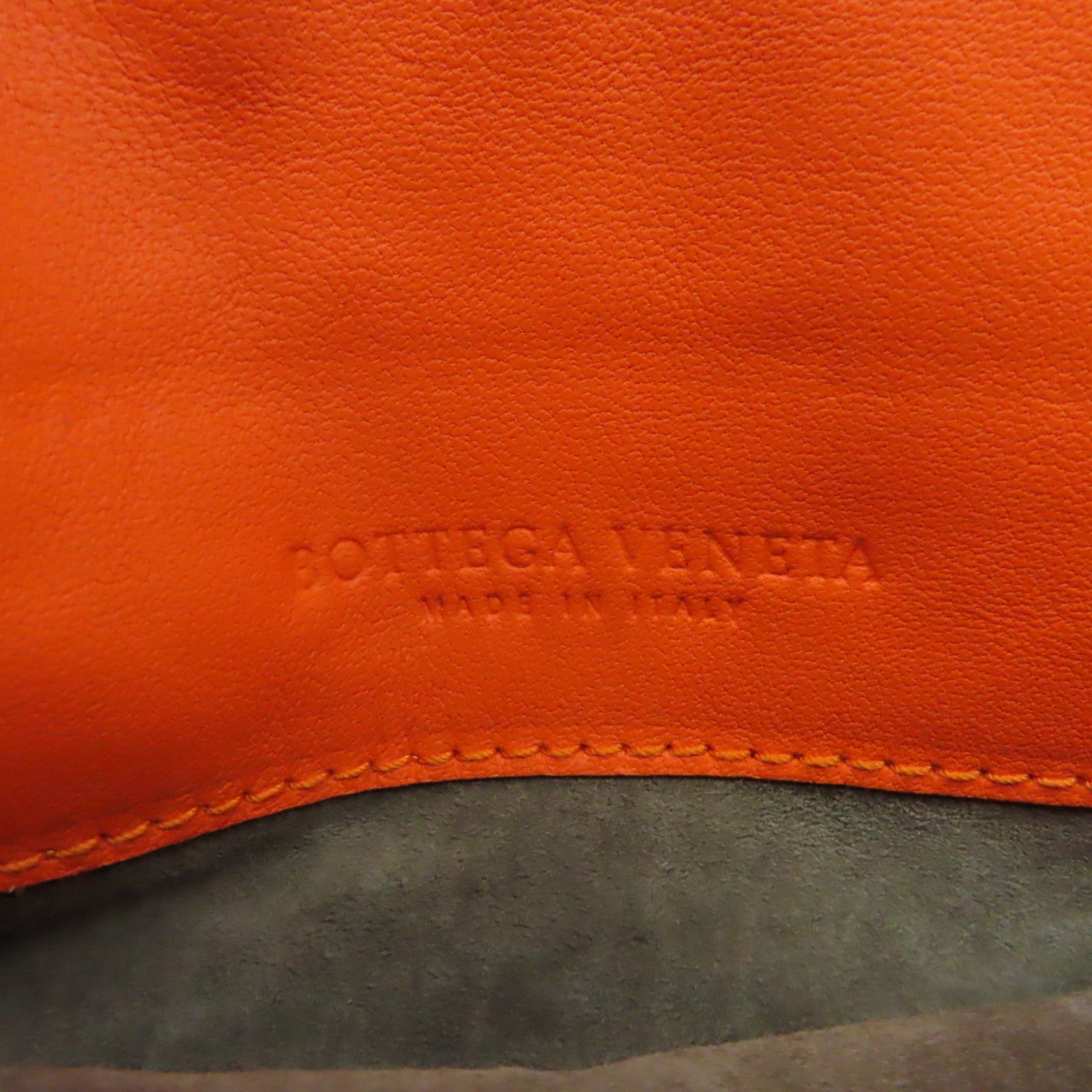 BOTTEGA VENETA 【激減優惠】織紋皮革Chain Shoulder Bag鏈帶肩背袋橙色