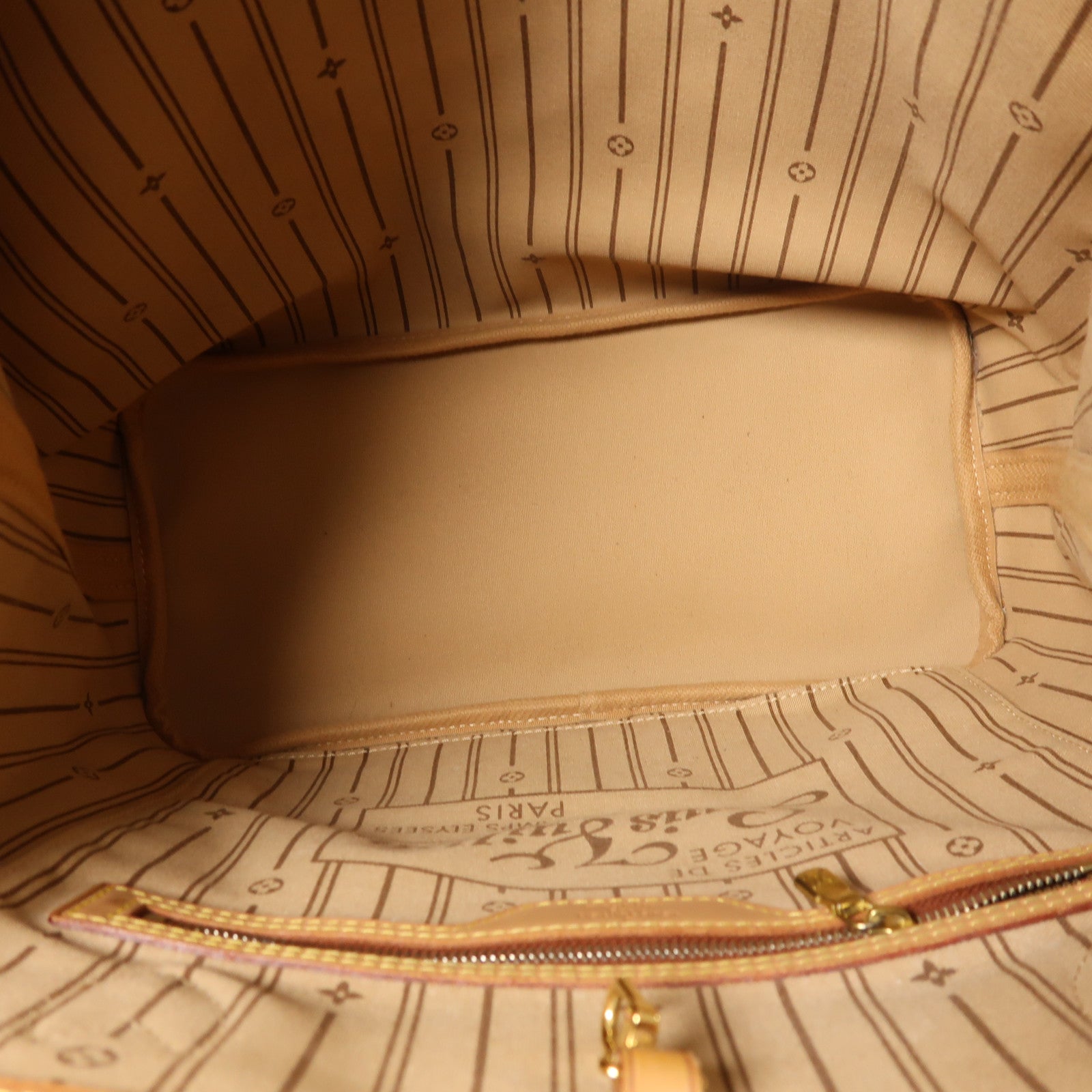 LOUIS VUITTON Monogram Neverfull MM金扣手挽袋