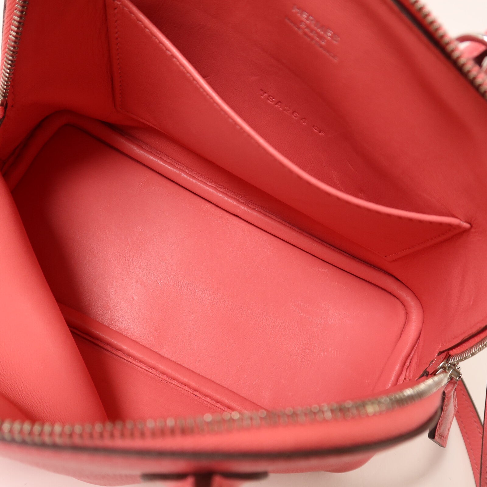 HERMES Evercolor皮革Mini Bolide 1923手挽肩背兩用袋Rose Azalee