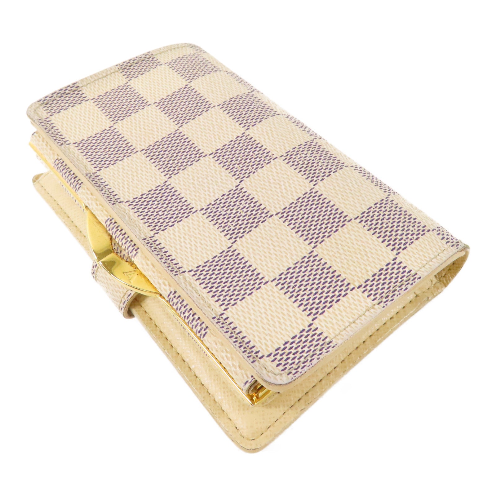 LOUIS VUITTON 【激減優惠】Damier Azur Portefeuille Viennois Wallet金扣錢包