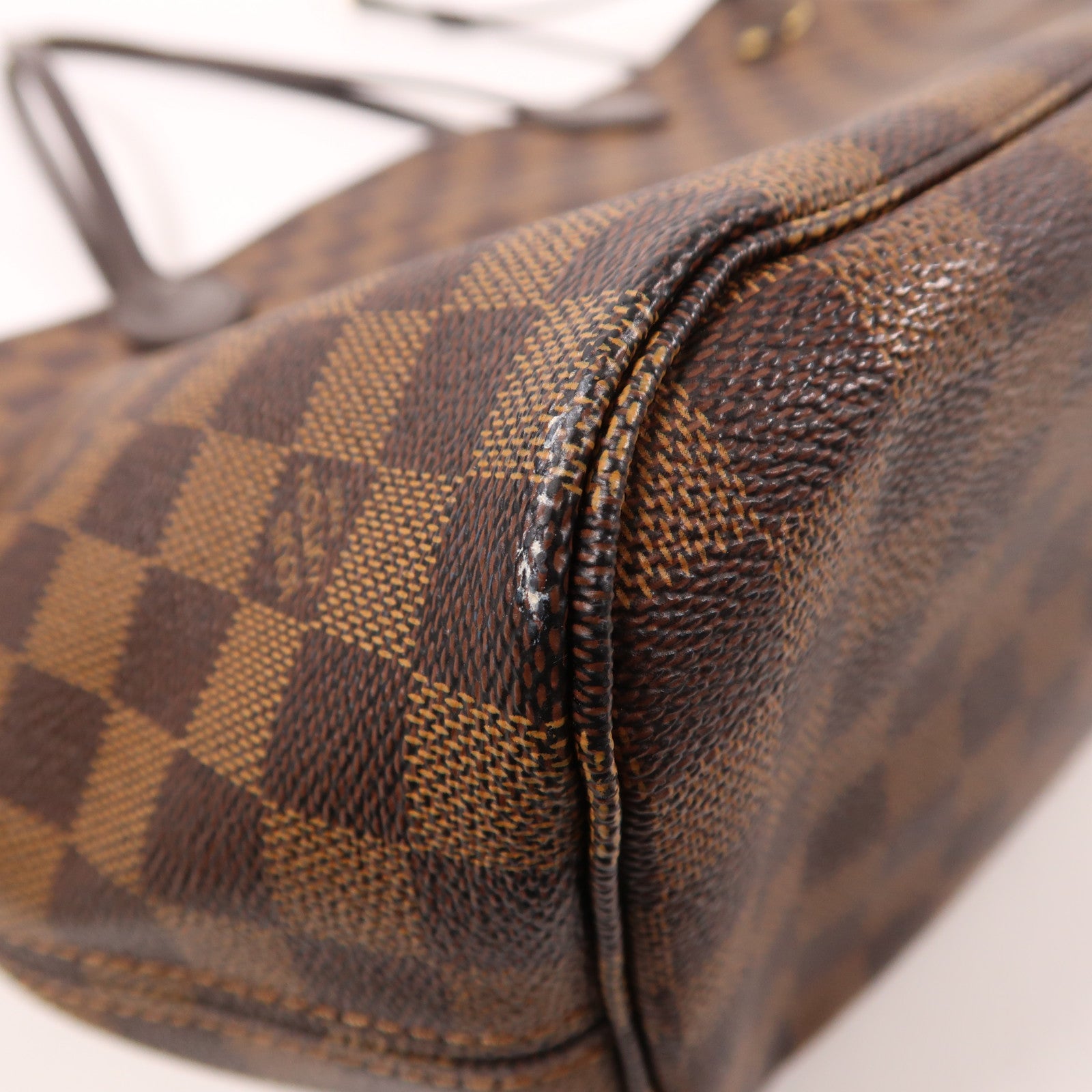 LOUIS VUITTON Damier Neverfull MM金扣肩背袋/手挽袋