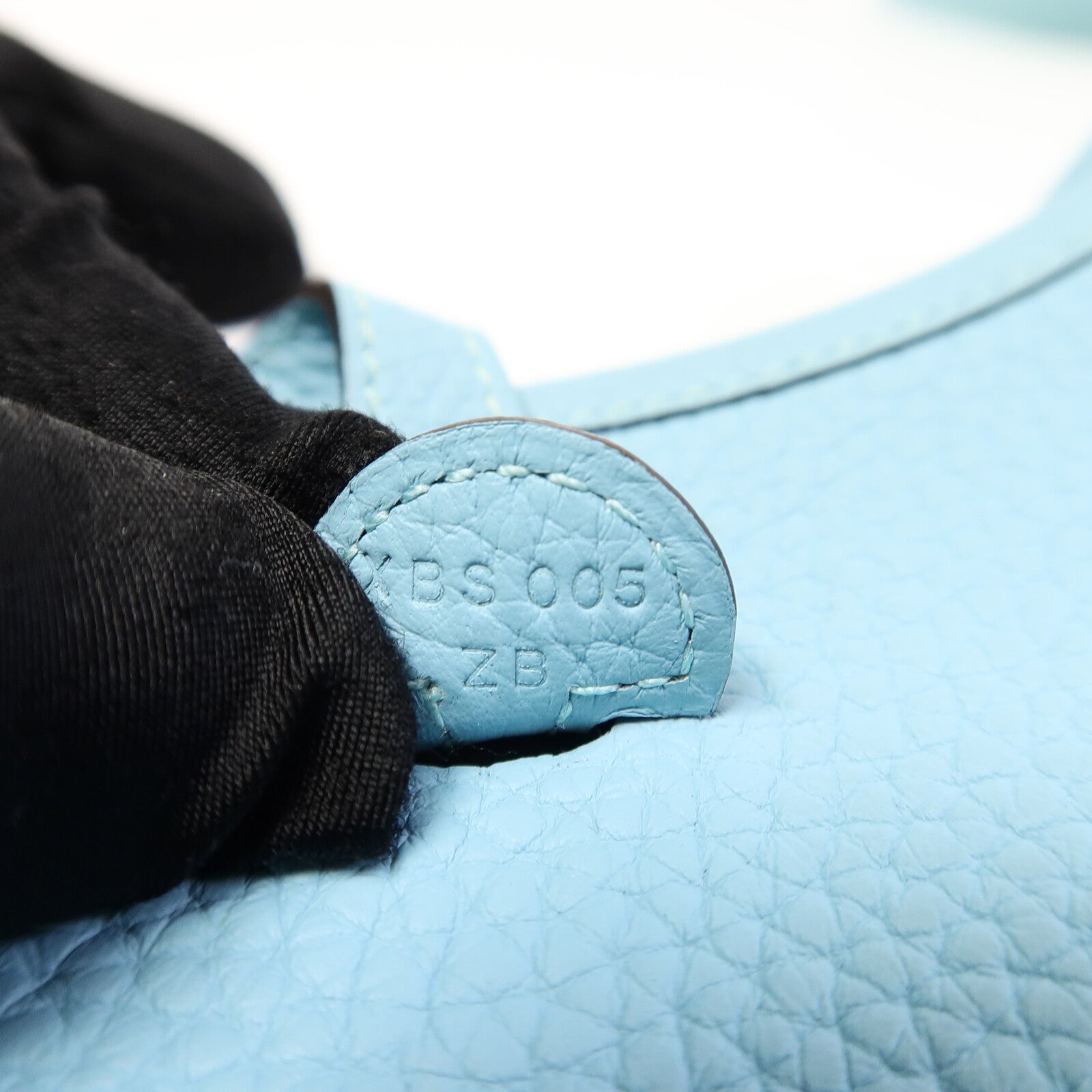 HERMES Evelyne TPM肩背袋Bleu Atoll