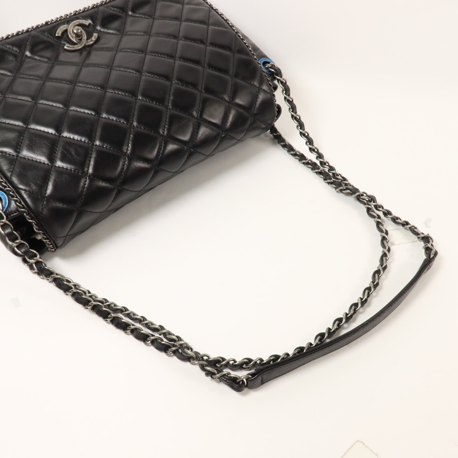 CHANEL 牛皮皮革Chain Shoulder鏈帶肩背袋