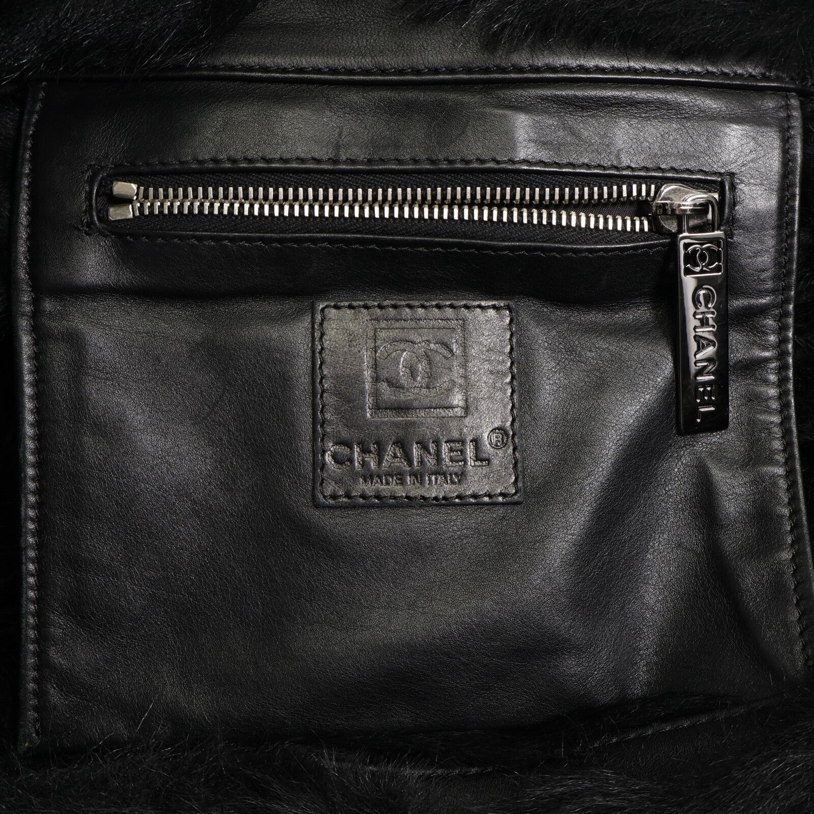 CHANEL 羊皮/羊毛Tote Bag銀扣手挽袋