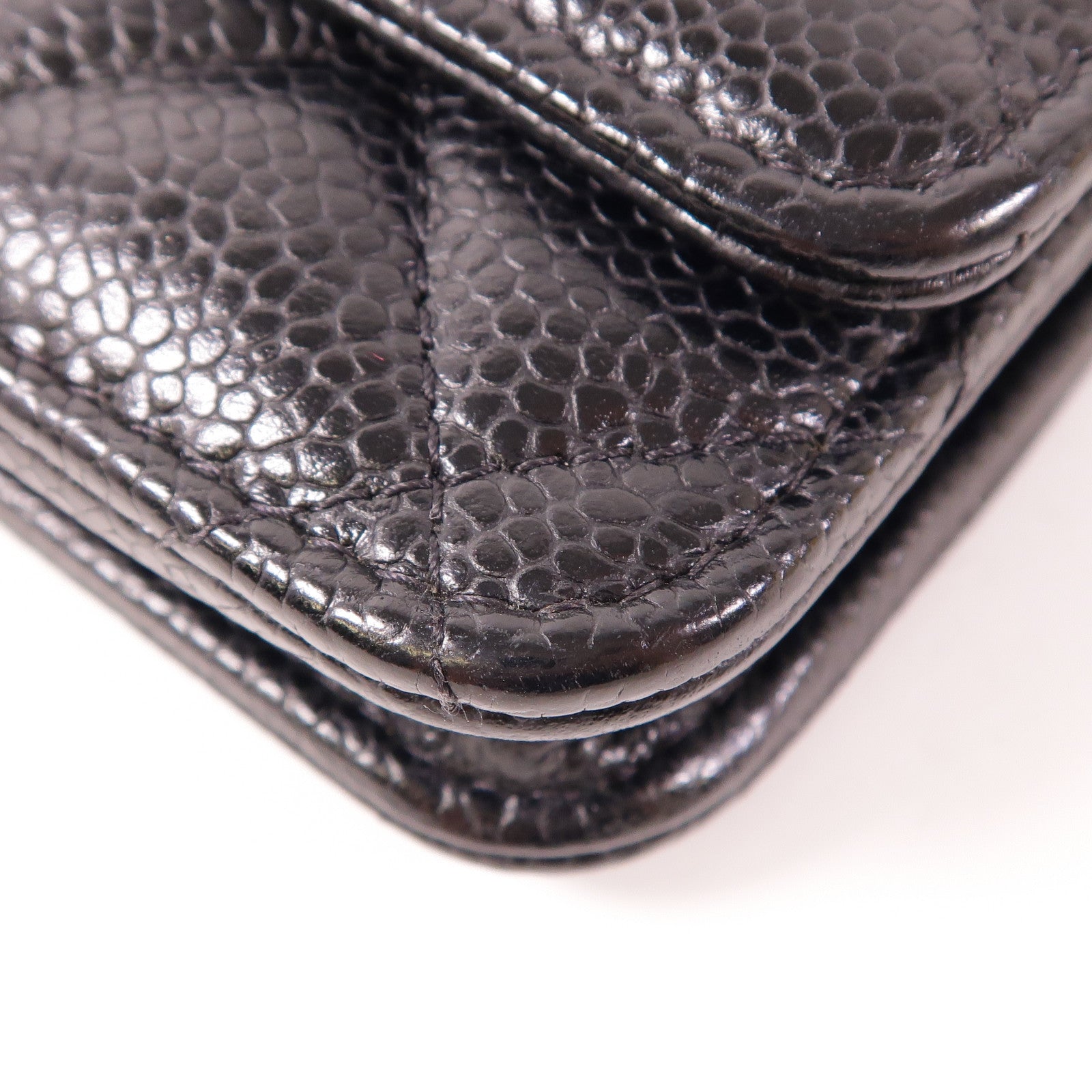 CHANEL 牛皮皮革WOC Wallet On Chain金扣鏈帶肩背袋