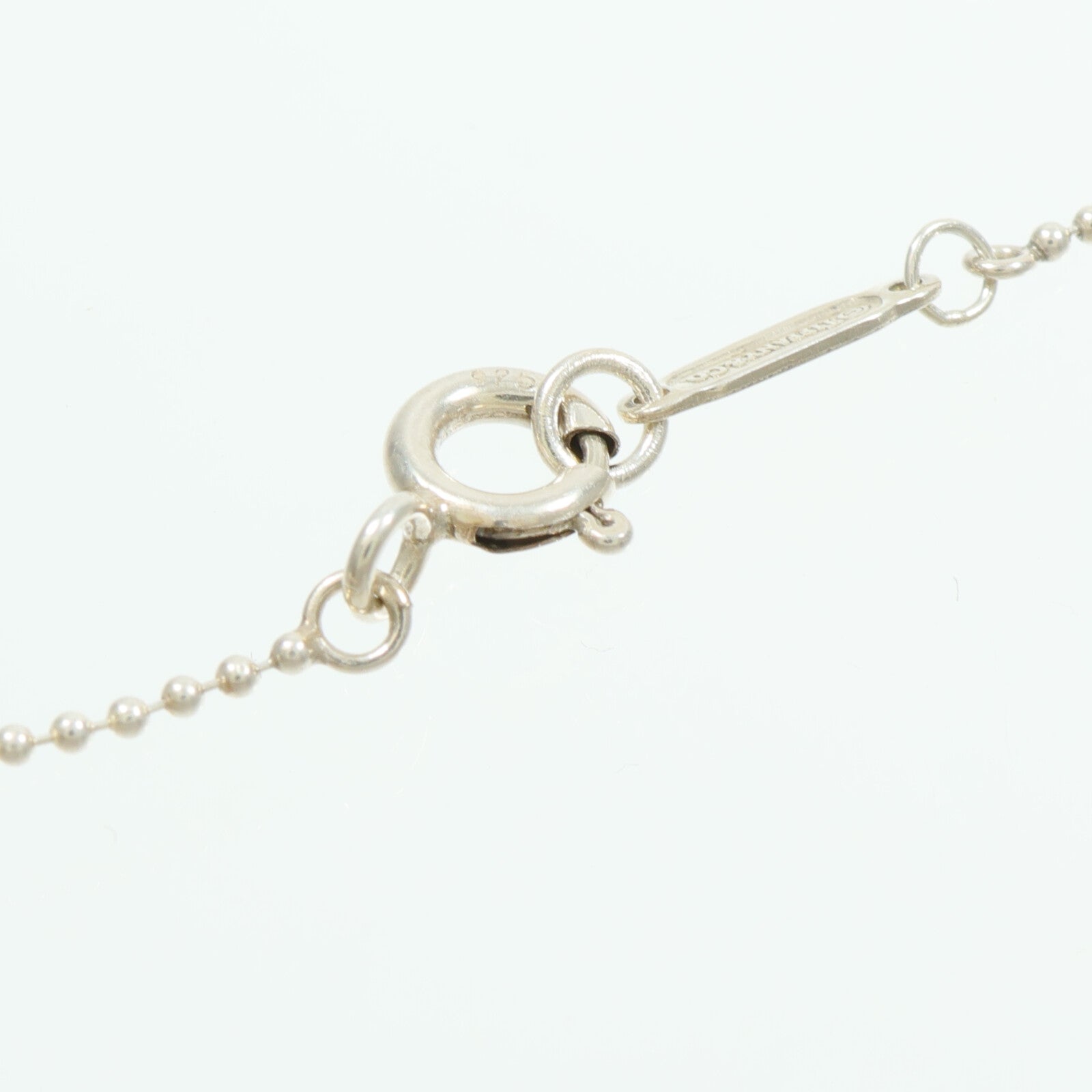 TIFFANY＆CO 925純銀S Notes Alphabet Disc Charm Pendant項鍊