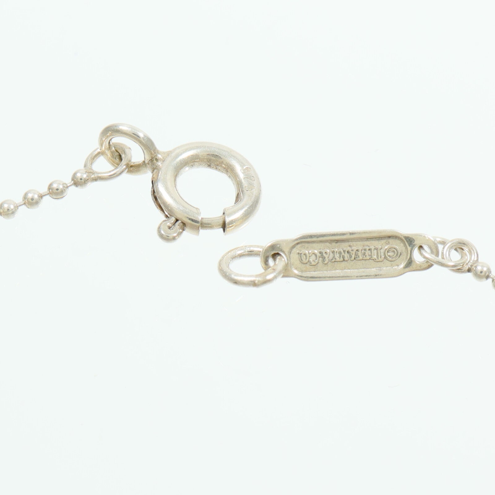 TIFFANY＆CO 925純銀S Notes Alphabet Disc Charm Pendant項鍊